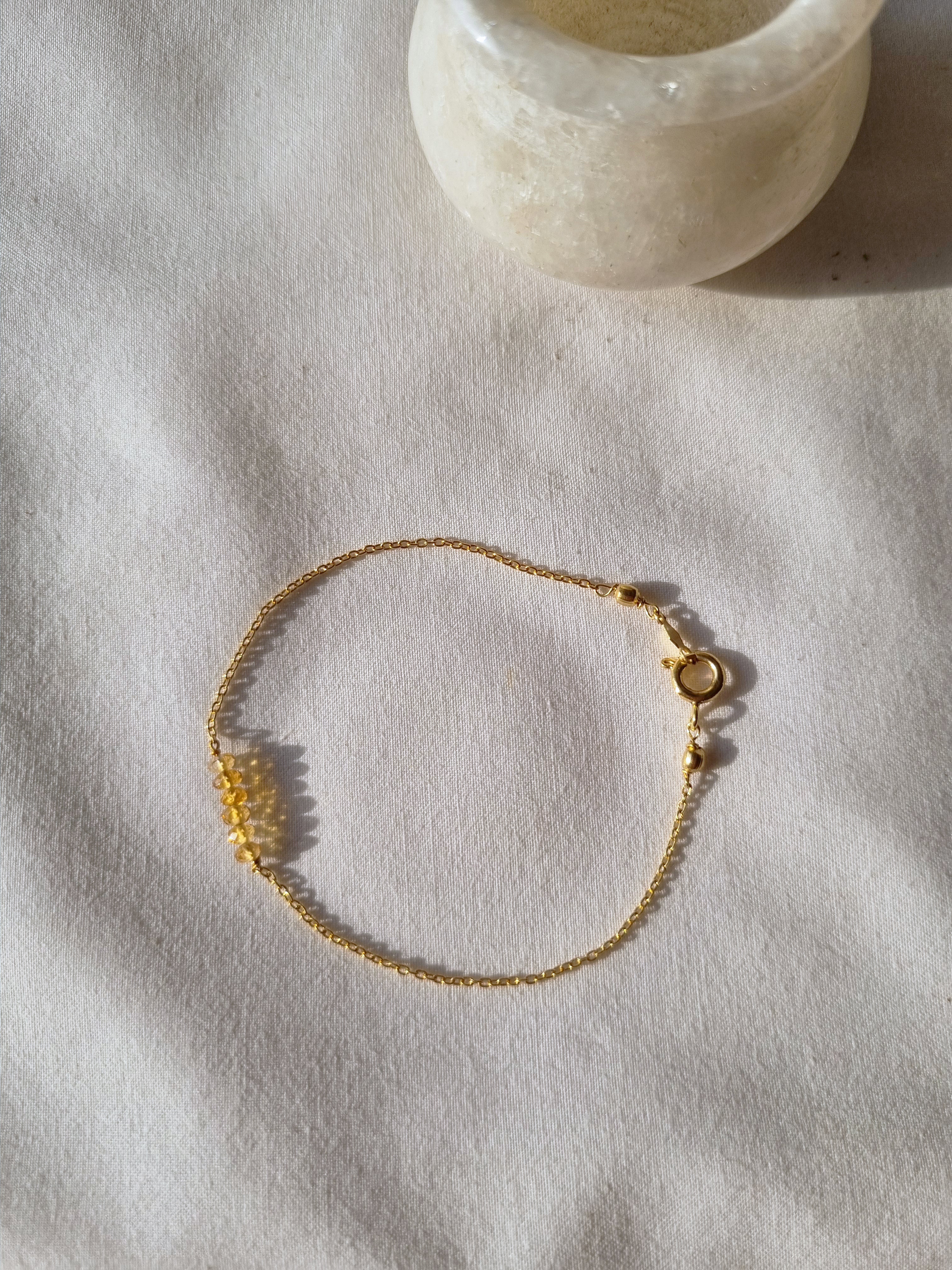 entilae - Citrine Baati Bar Bracelet