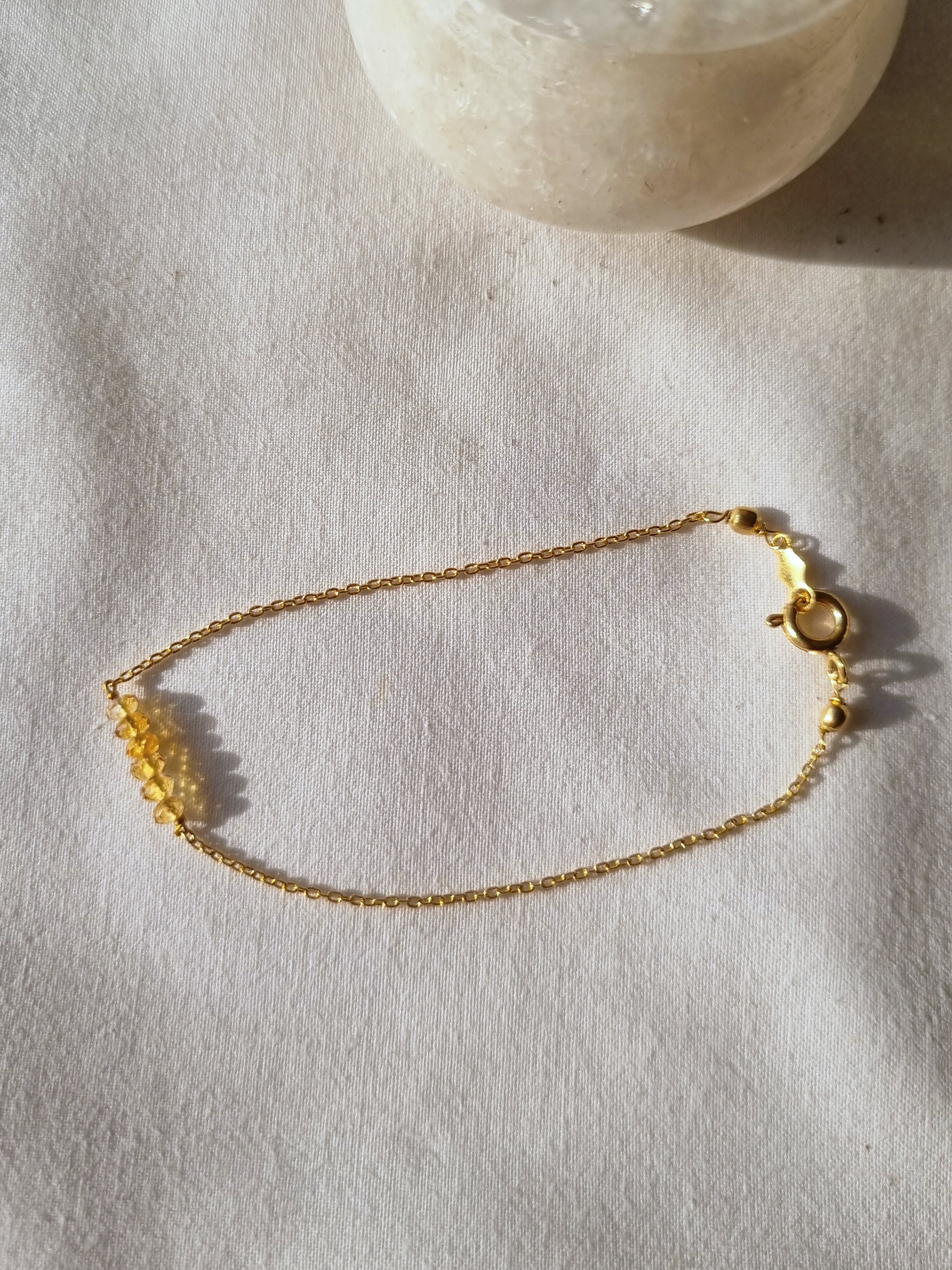 entilae - Citrine Baati Bar Bracelet