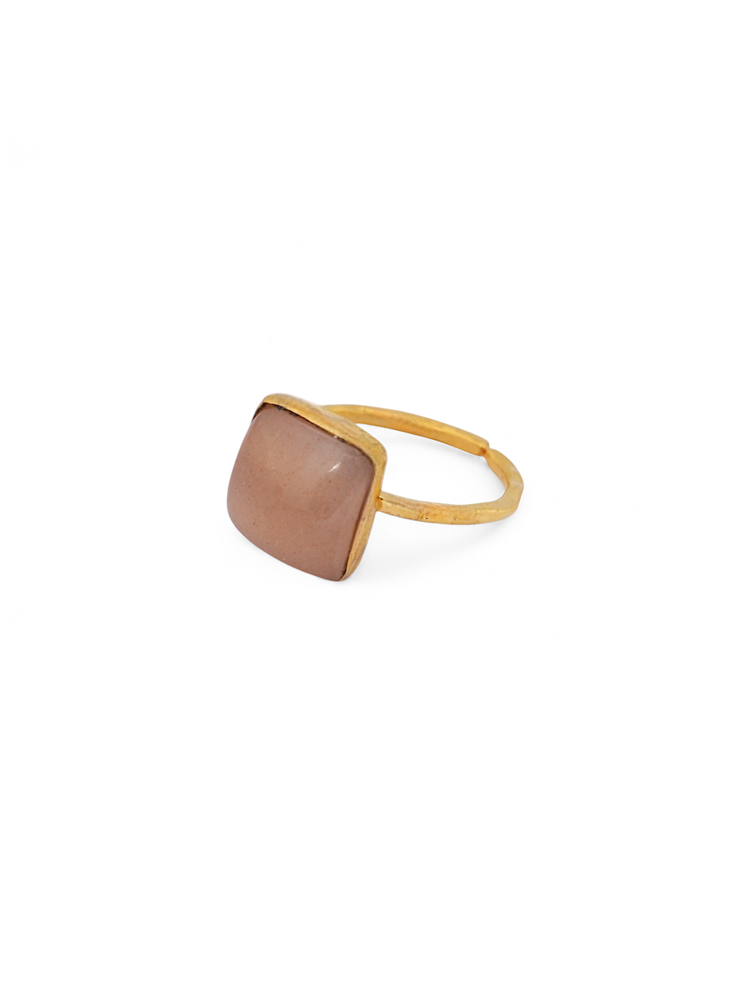 vasa- Peach Moonstone Helix Ring