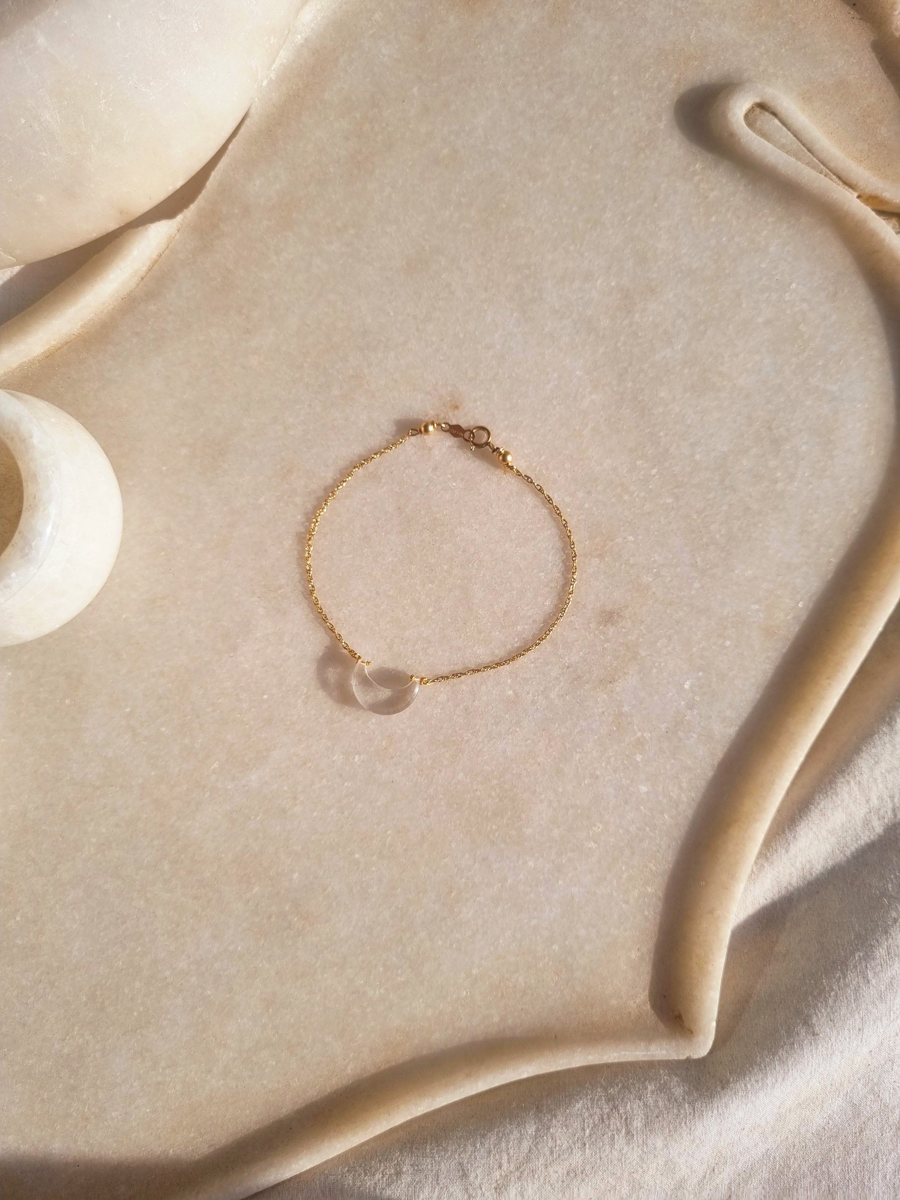 vidhyay - Clear quartz Luna Bracelet