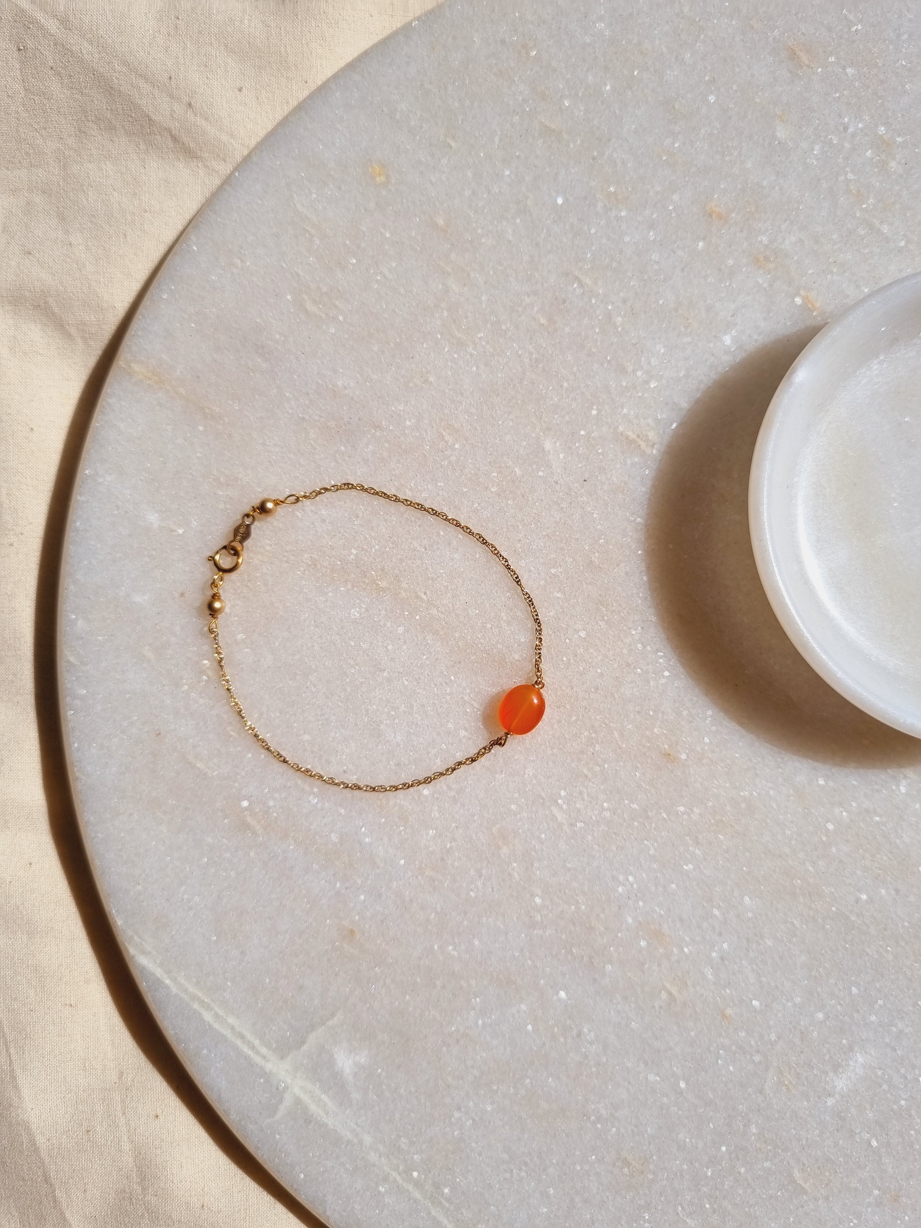 yika - Carnelian Oval Bracelet