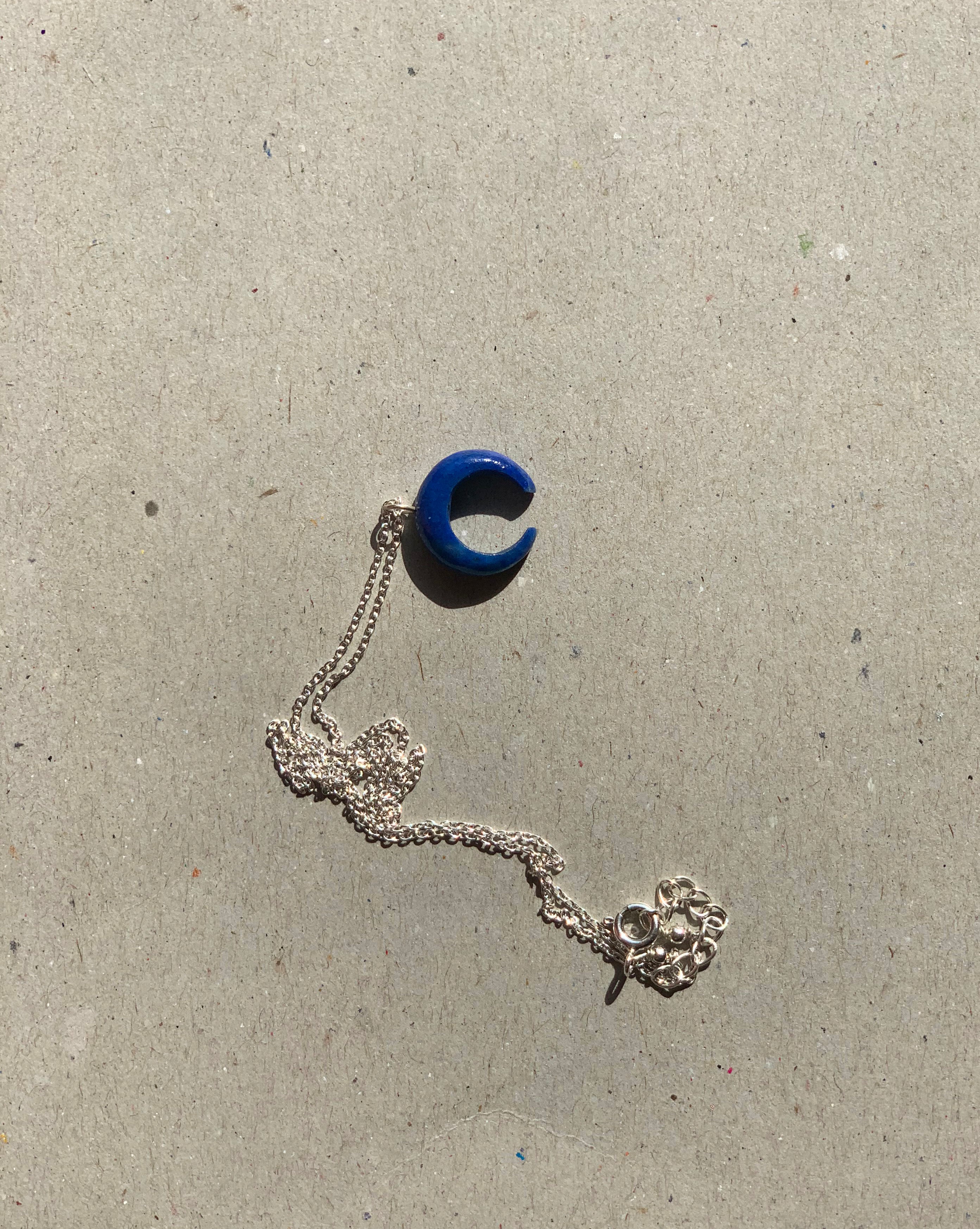 koka - Lapis Lazuli Crescent Pendant