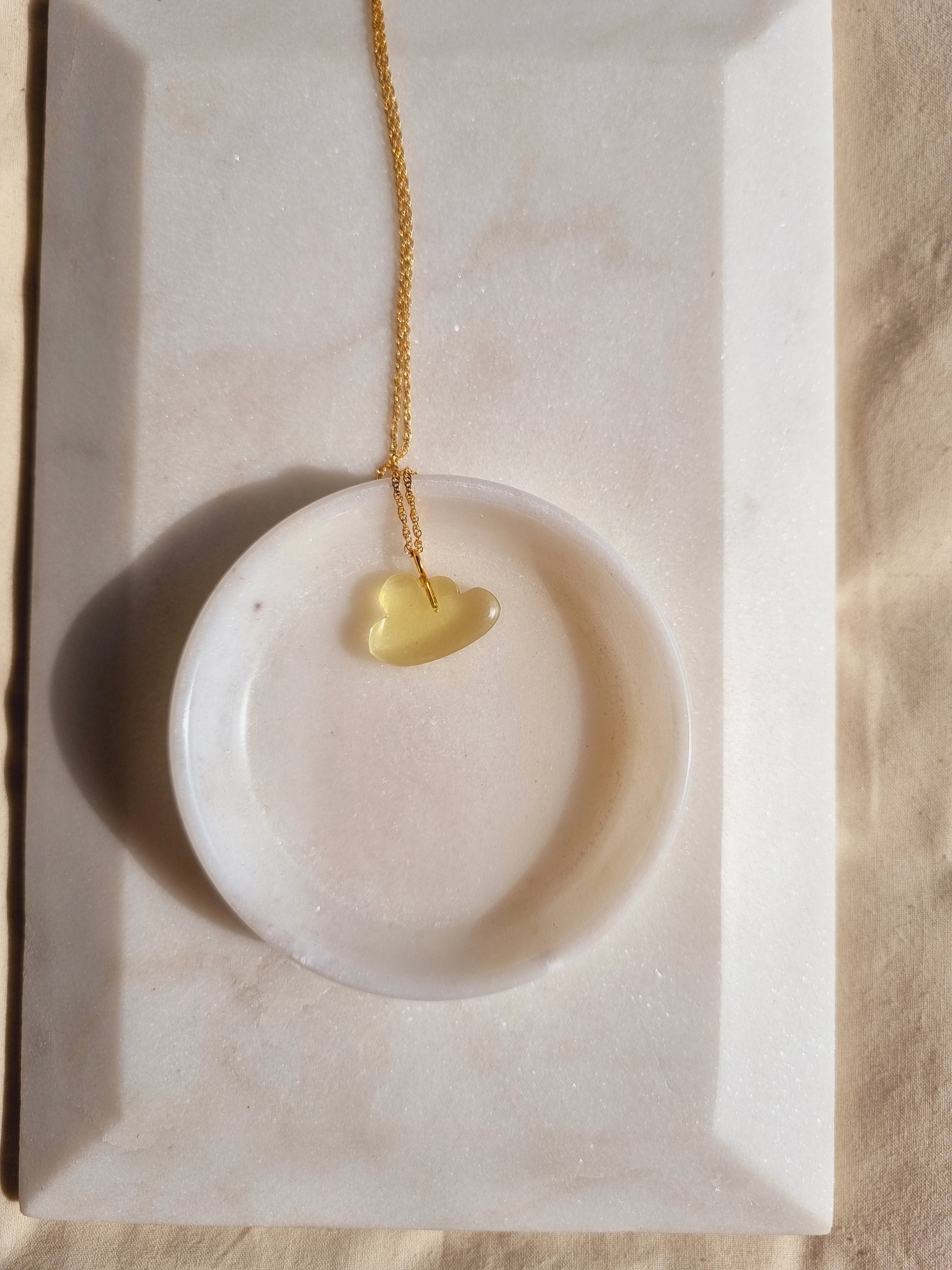 megh - Lemon Quartz Cloud Pendant