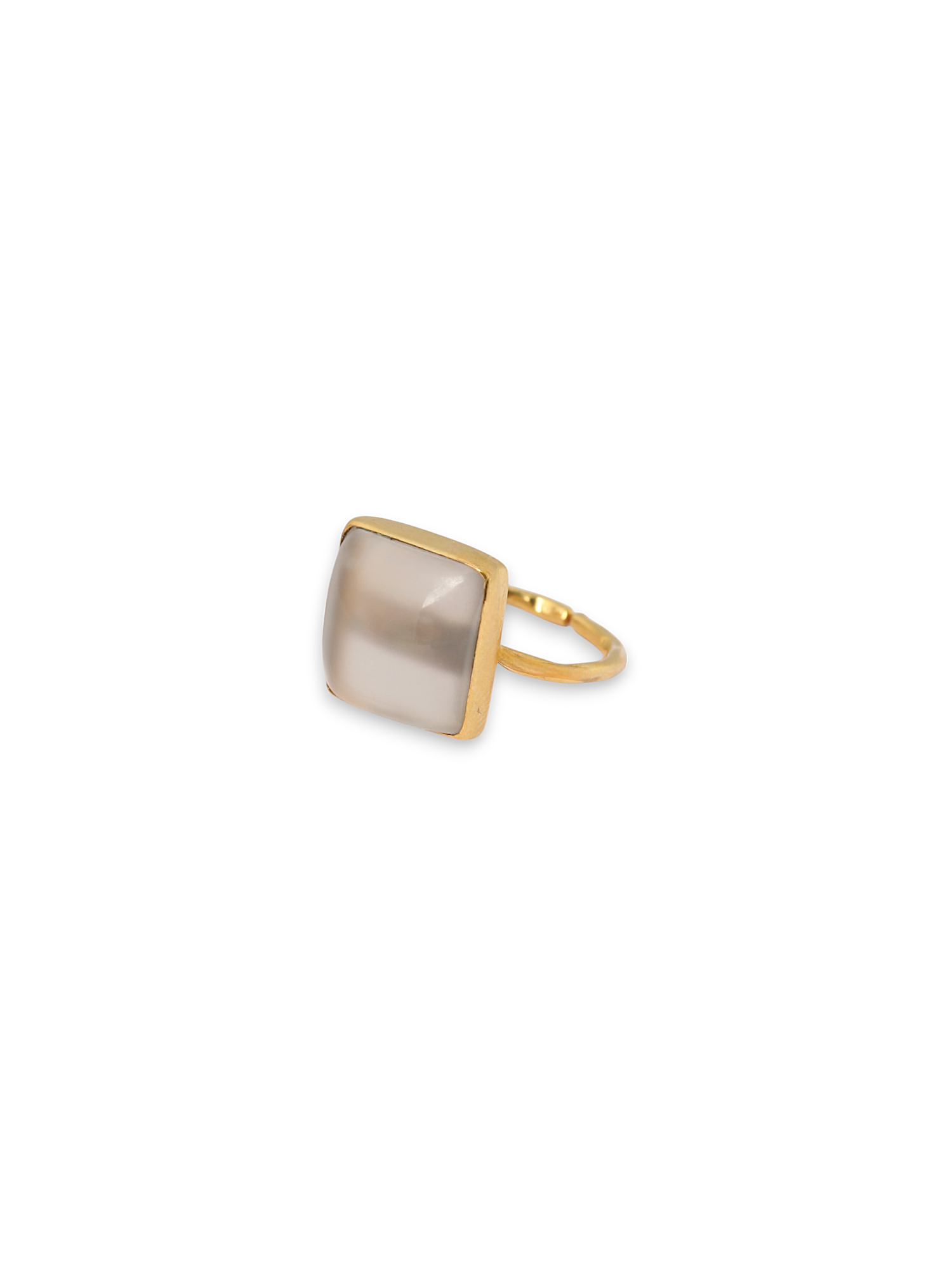 vasa- White Moonstone Helix Ring