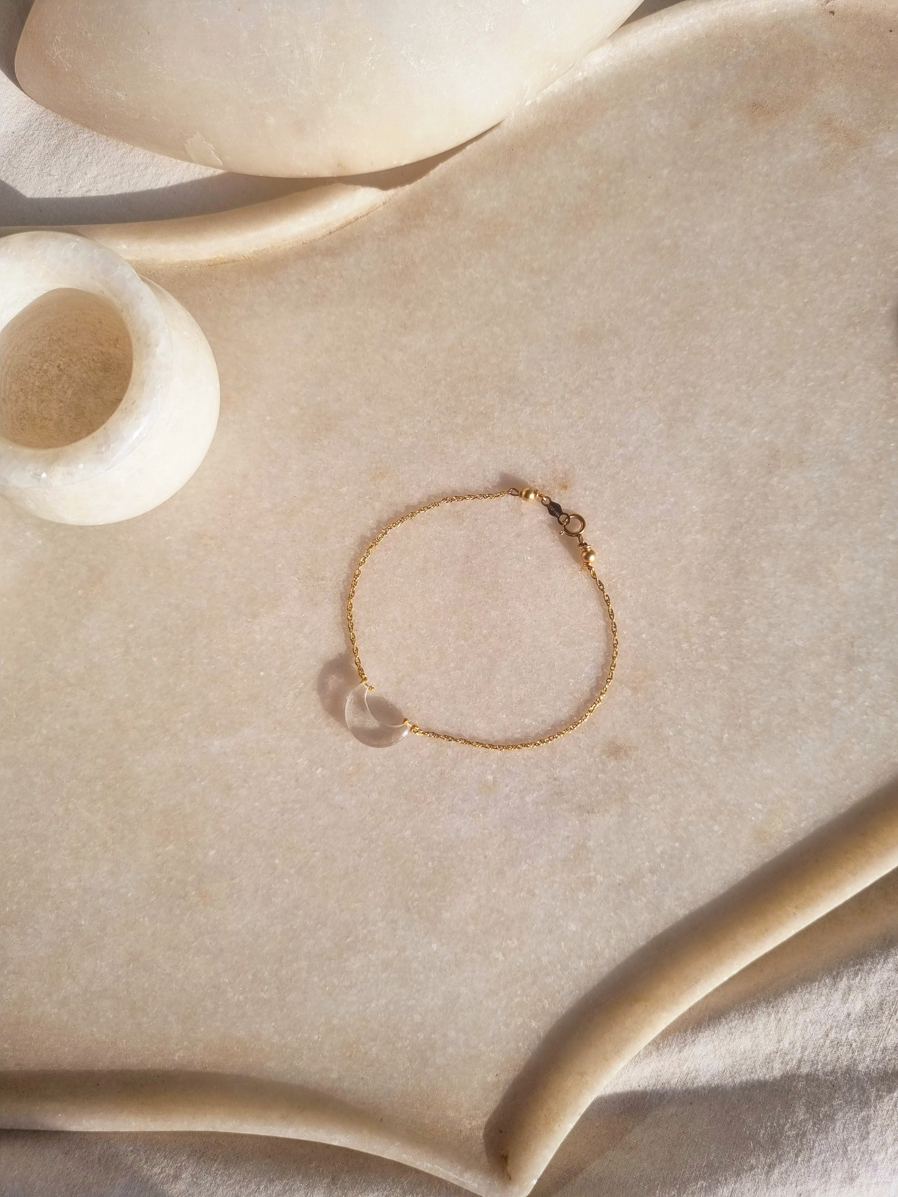 vidhyay - Clear quartz Luna Bracelet