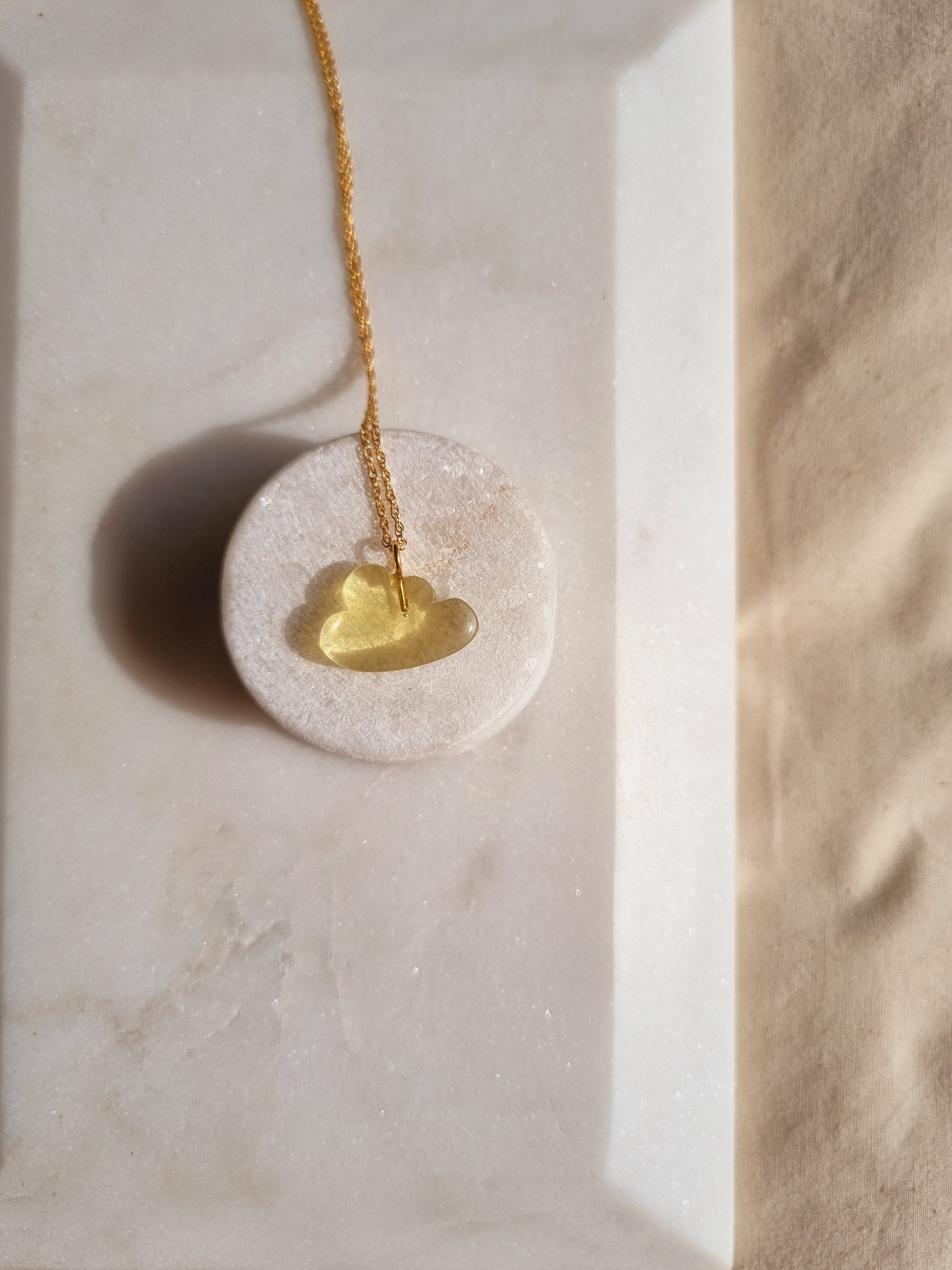 megh - Lemon Quartz Cloud Pendant