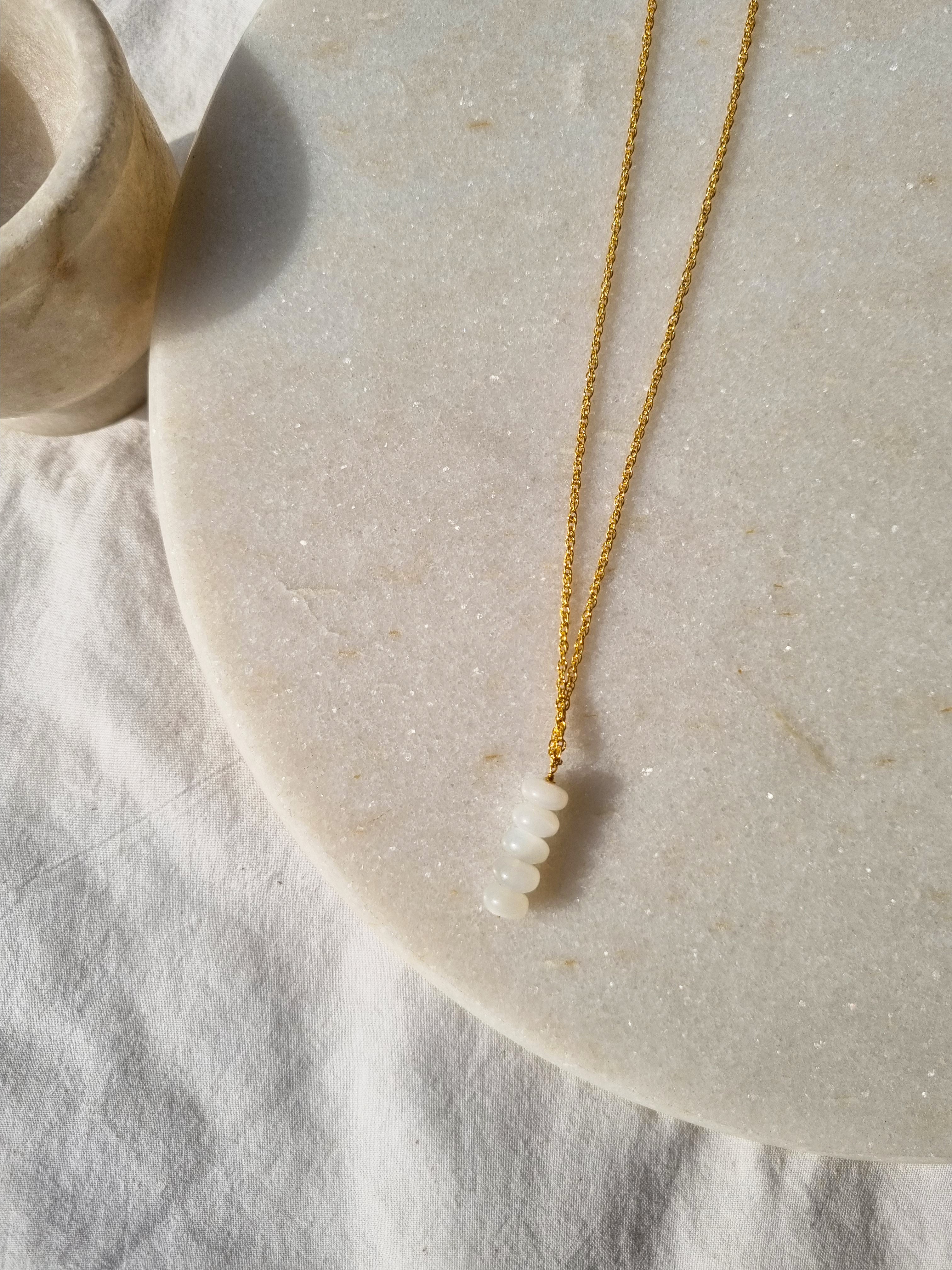 lasso - White Moonstone Baati Pendant