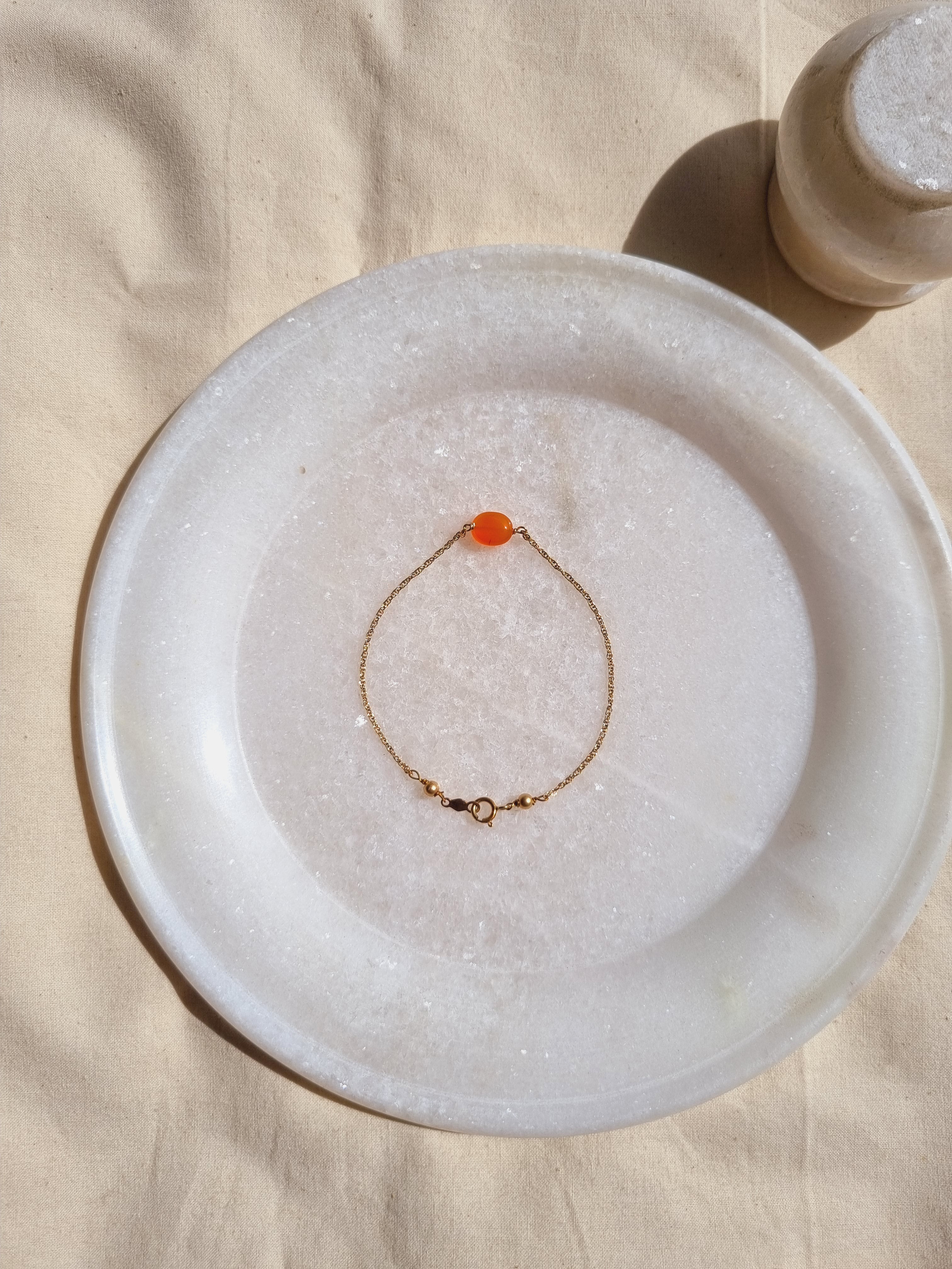 yika - Carnelian Oval Bracelet