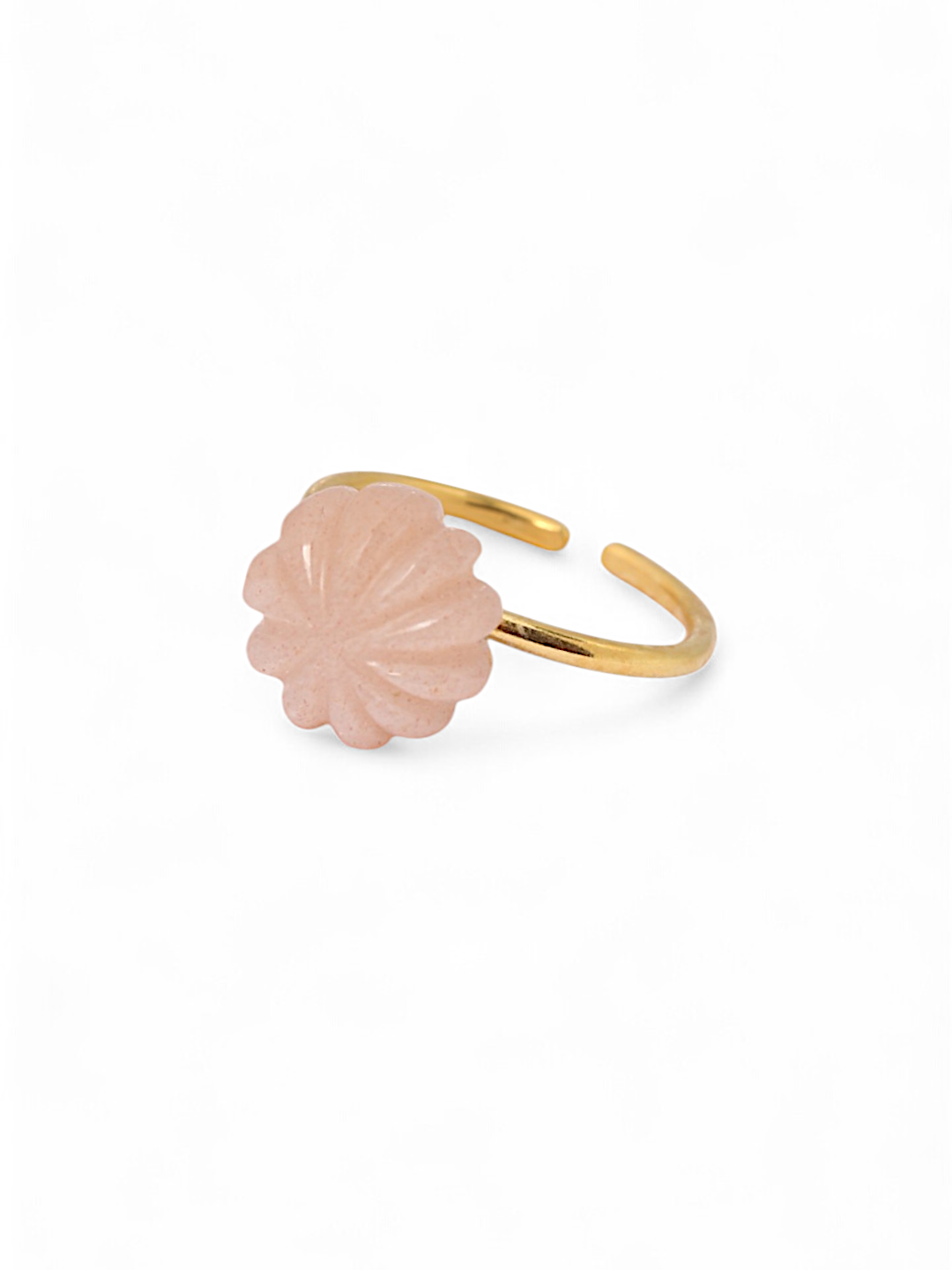 kaling - Peach Moonstone Melon Ring