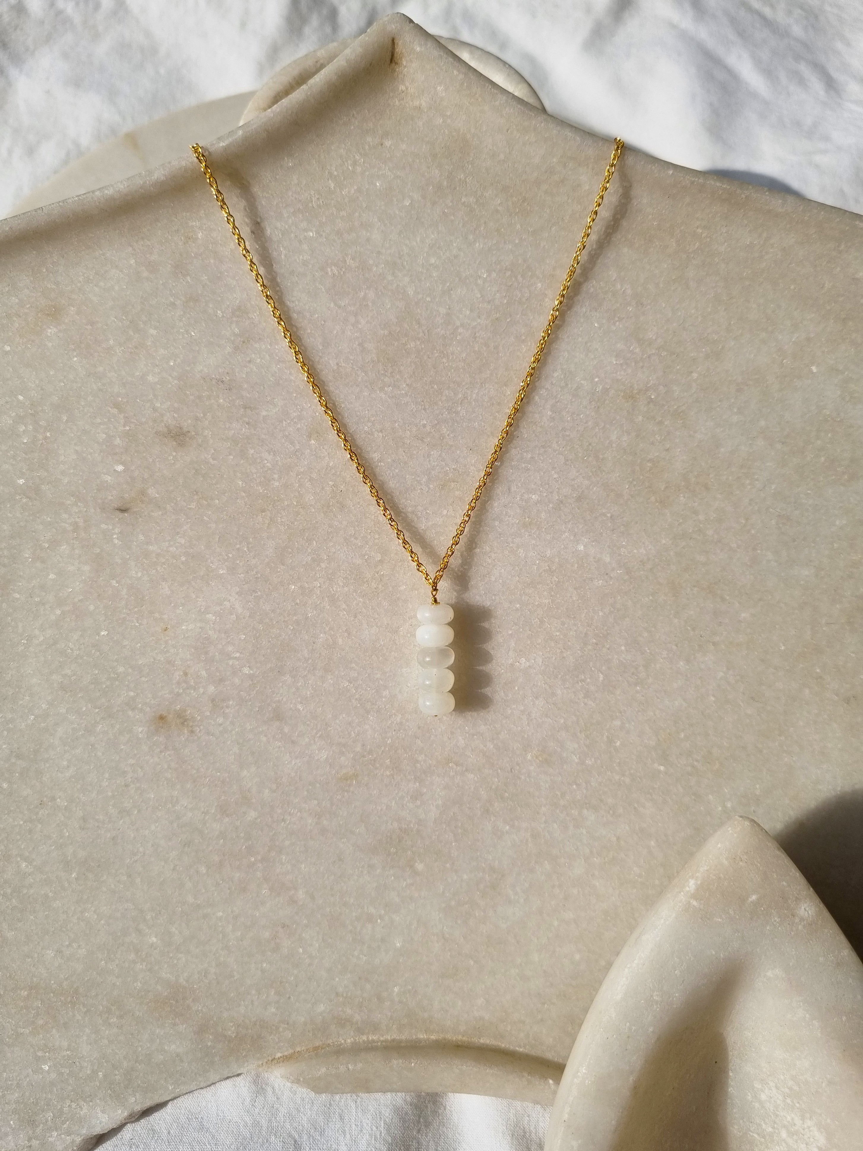 lasso - White Moonstone Baati Pendant