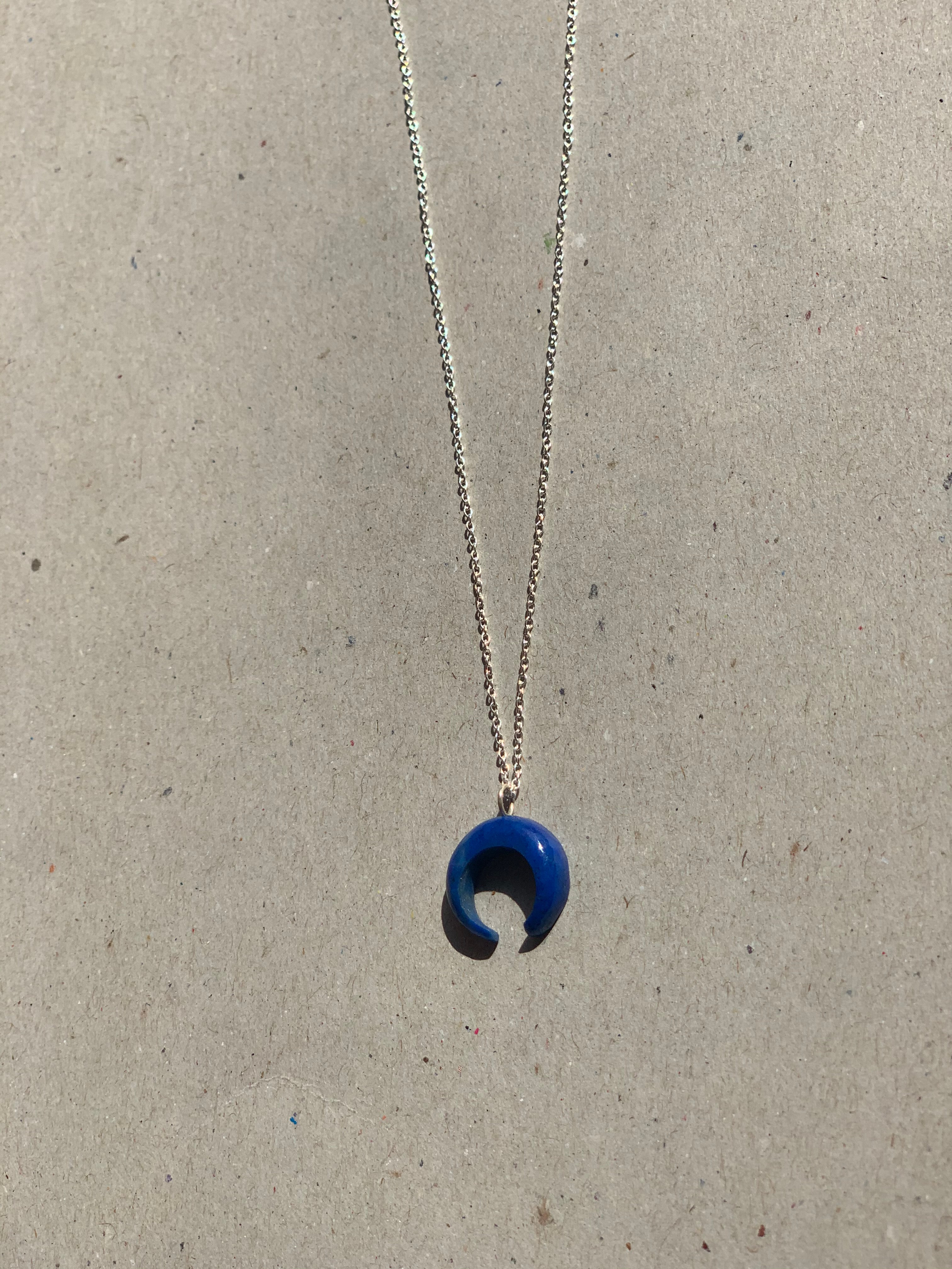 koka - Lapis Lazuli Crescent Pendant