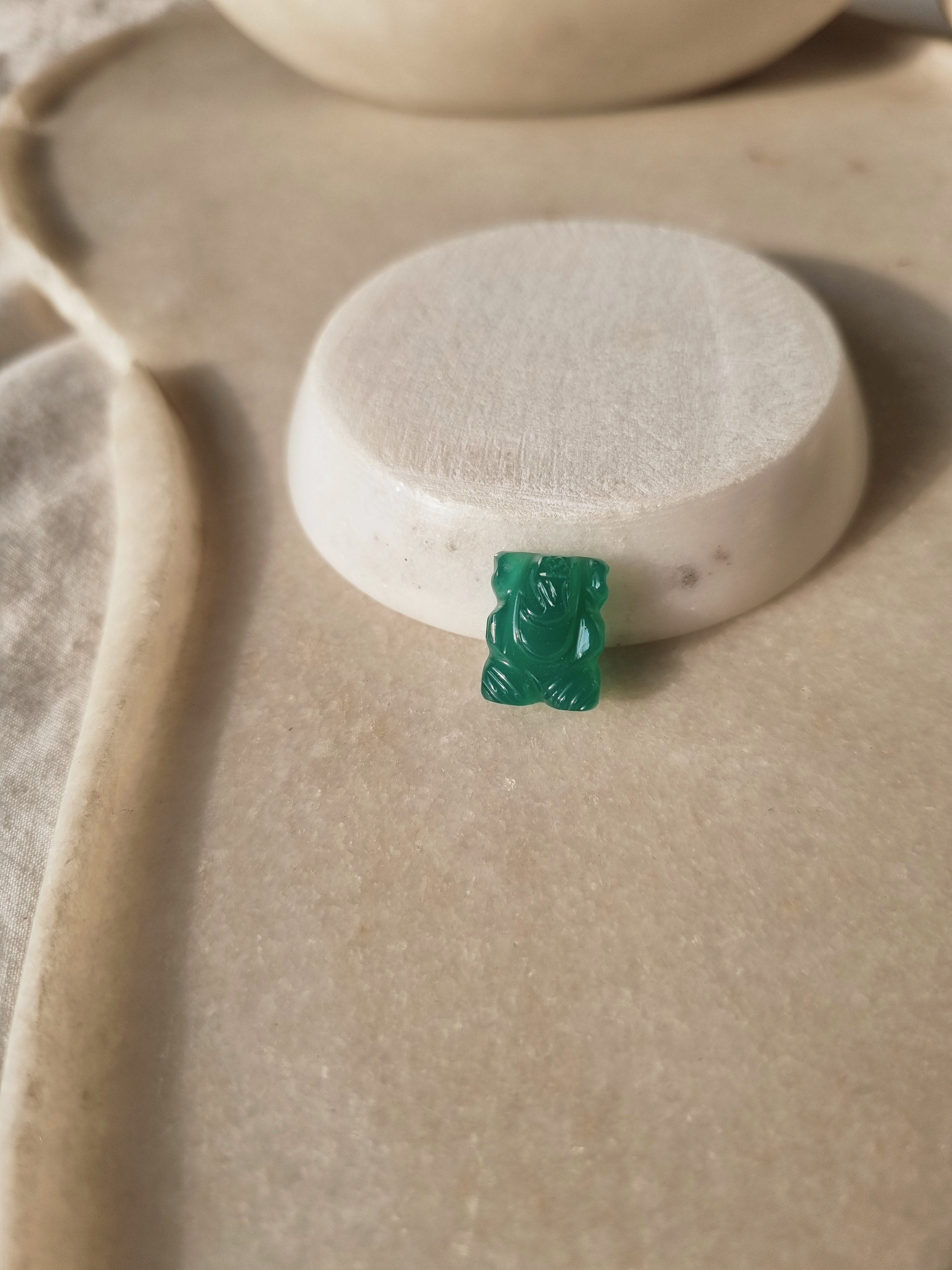 Ganesha Idol Green Onyx