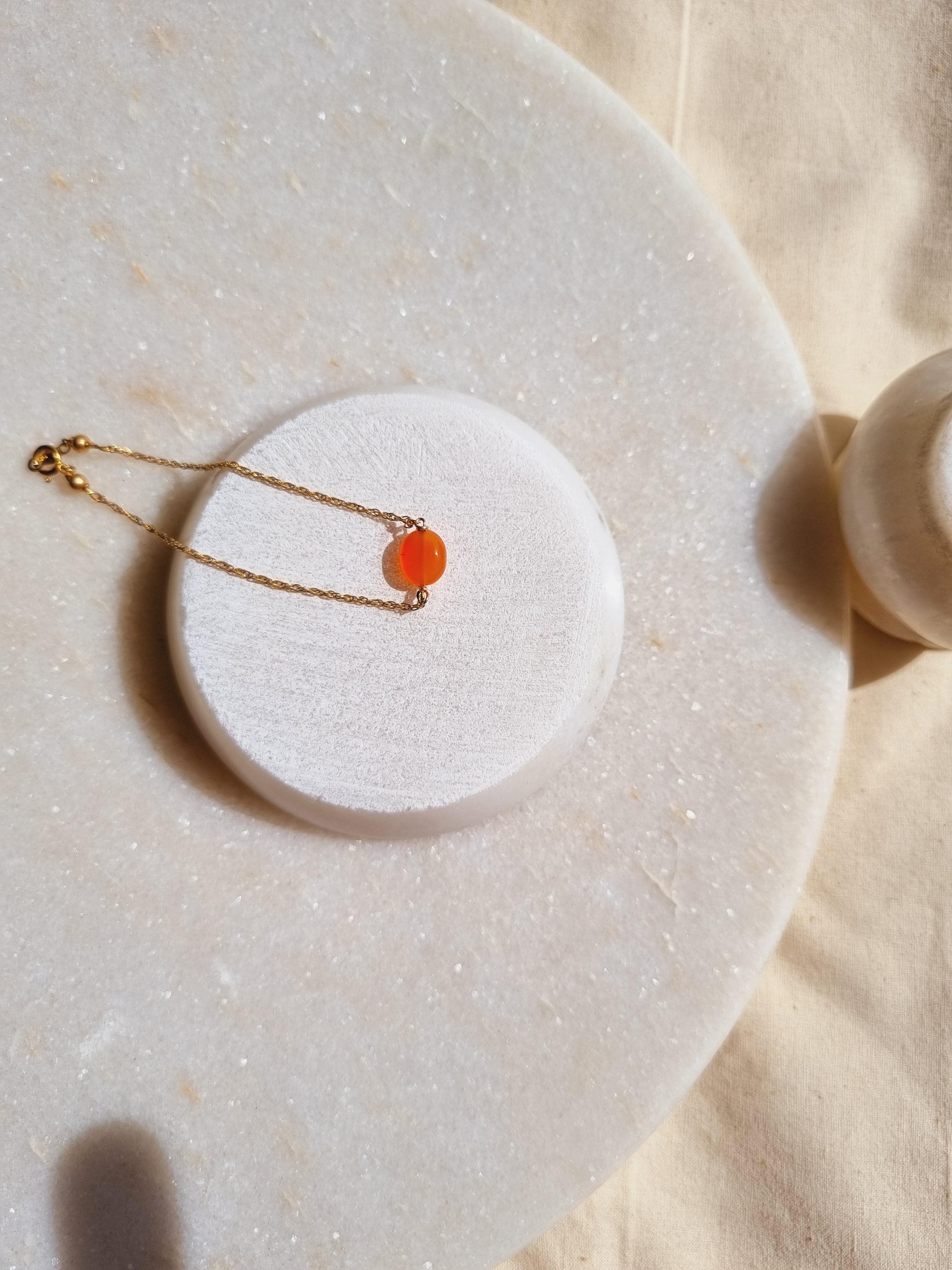 yika - Carnelian Oval Bracelet