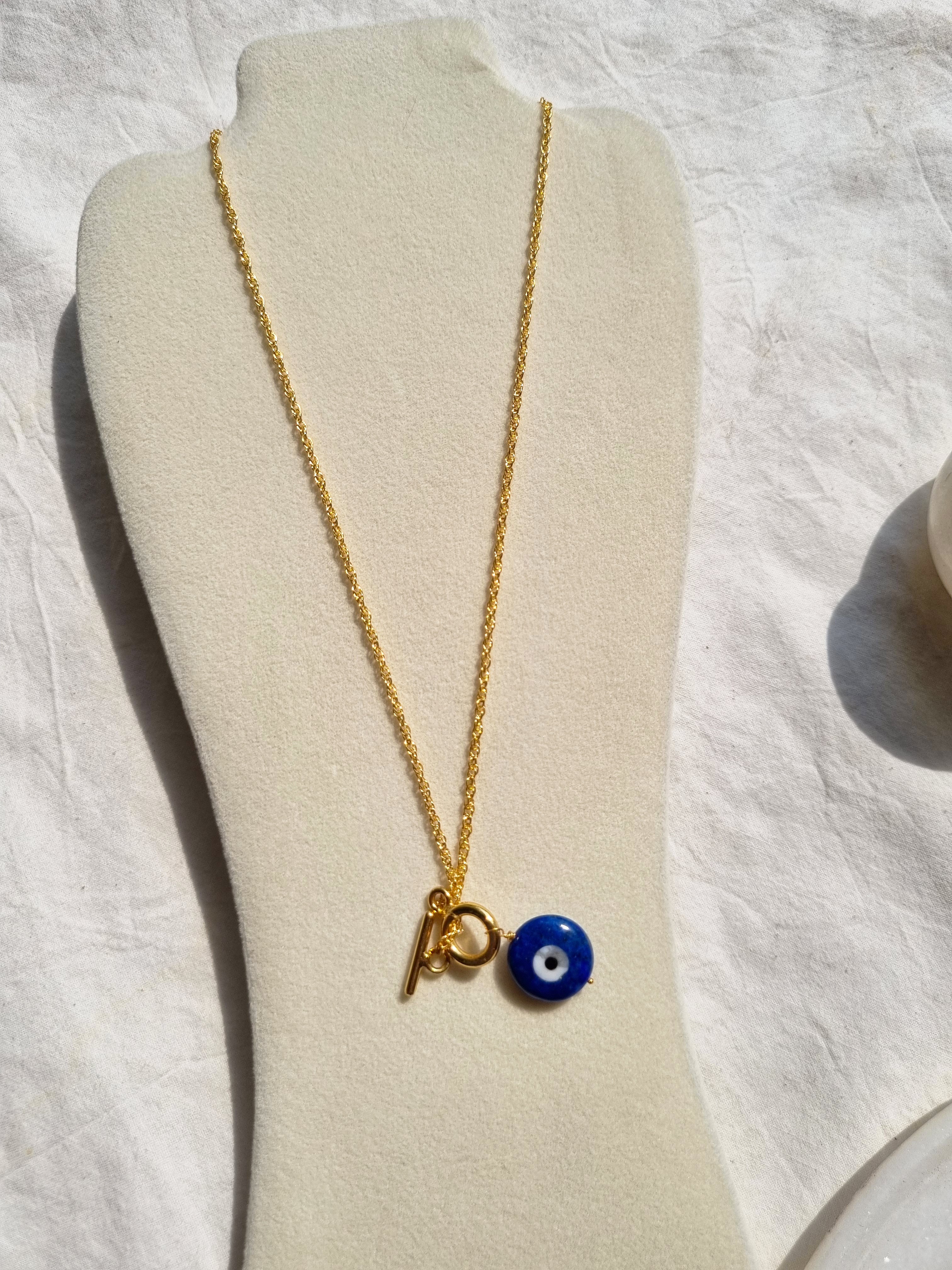 vedava - Lapis Lazuli Evil Eye Toggle Pendant
