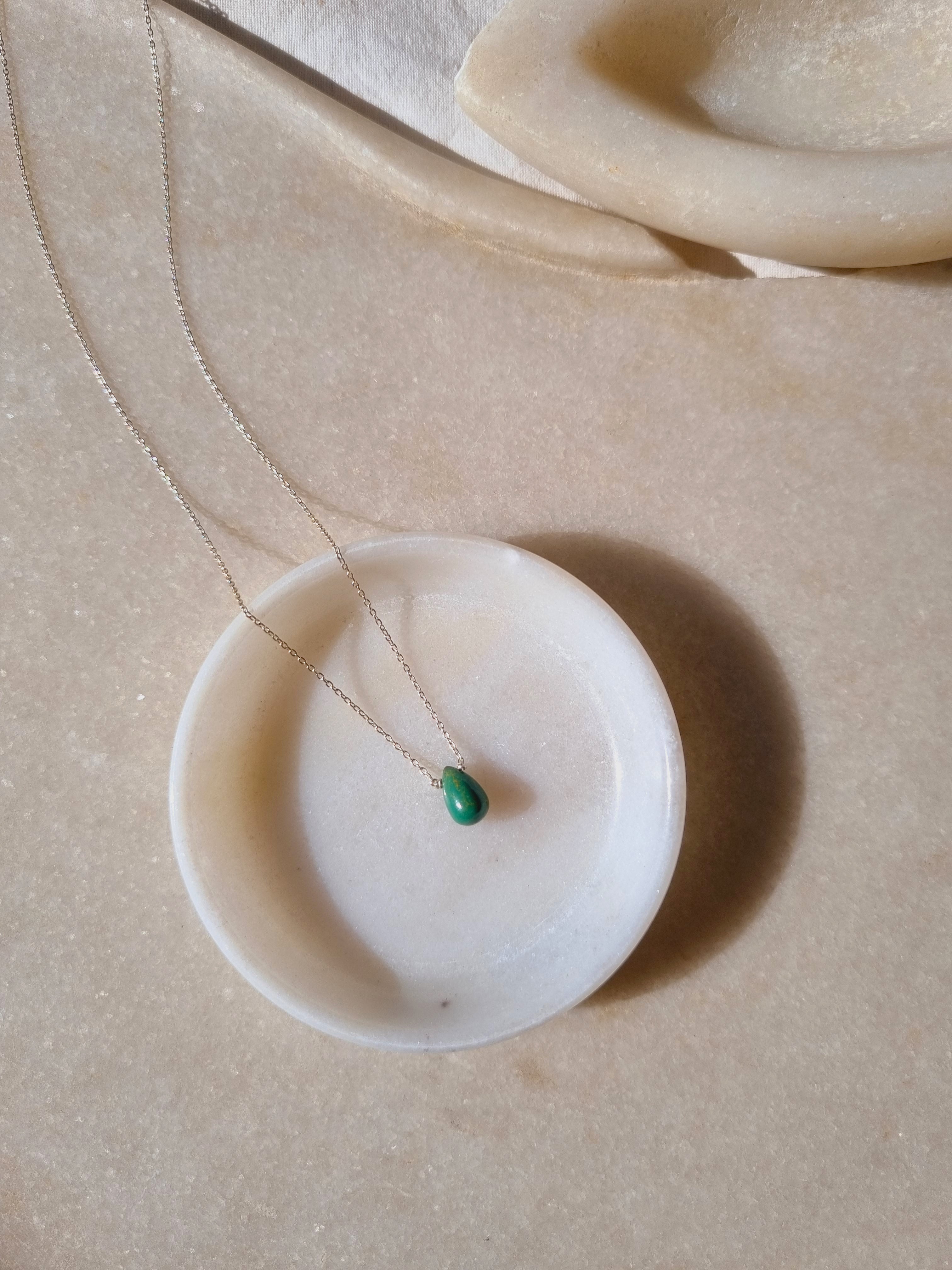 visno - Turquoise Tear shaped Drop Pendant