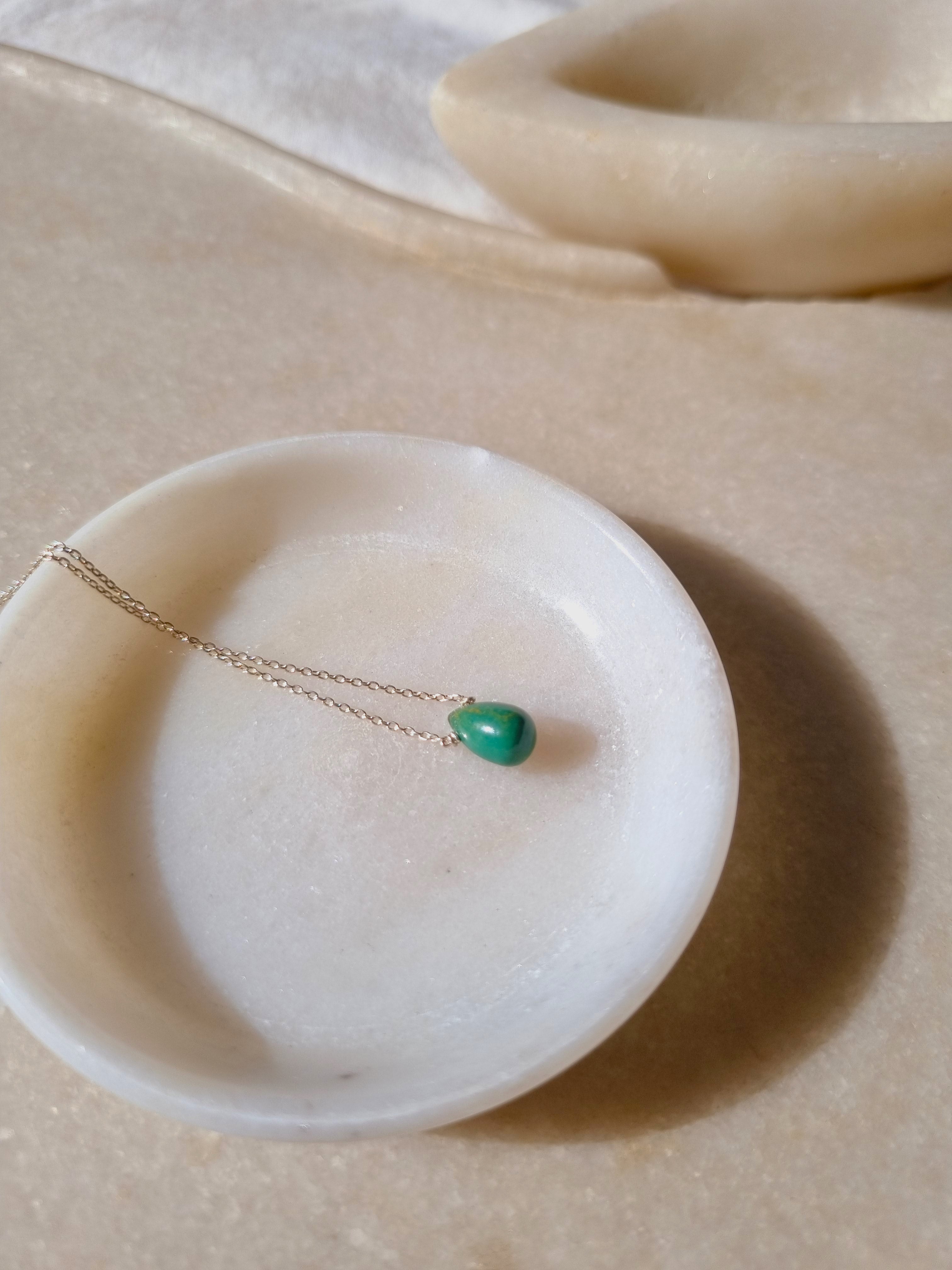 visno - Turquoise Tear shaped Drop Pendant