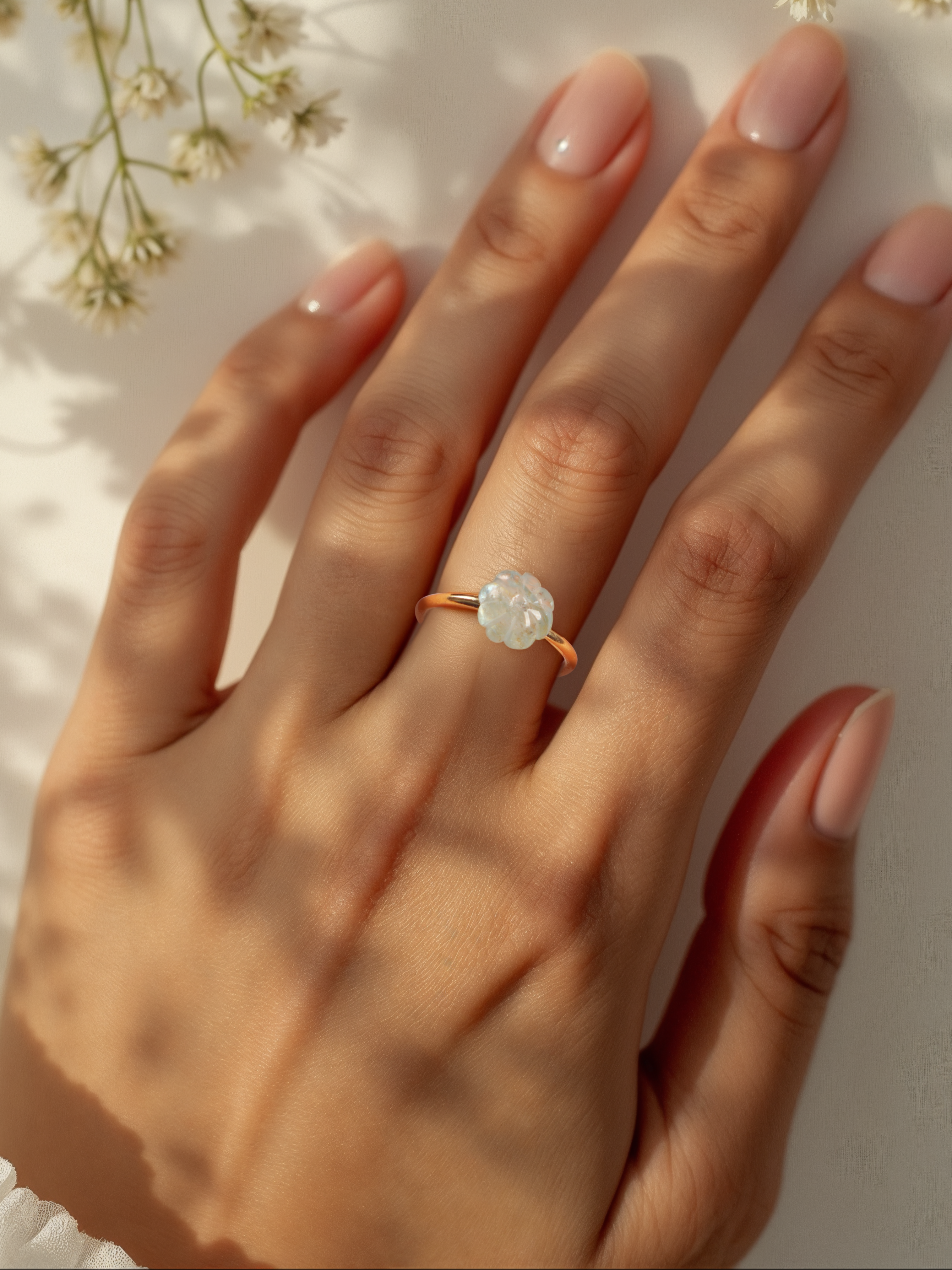 kaling - Aquamarine Melon Ring