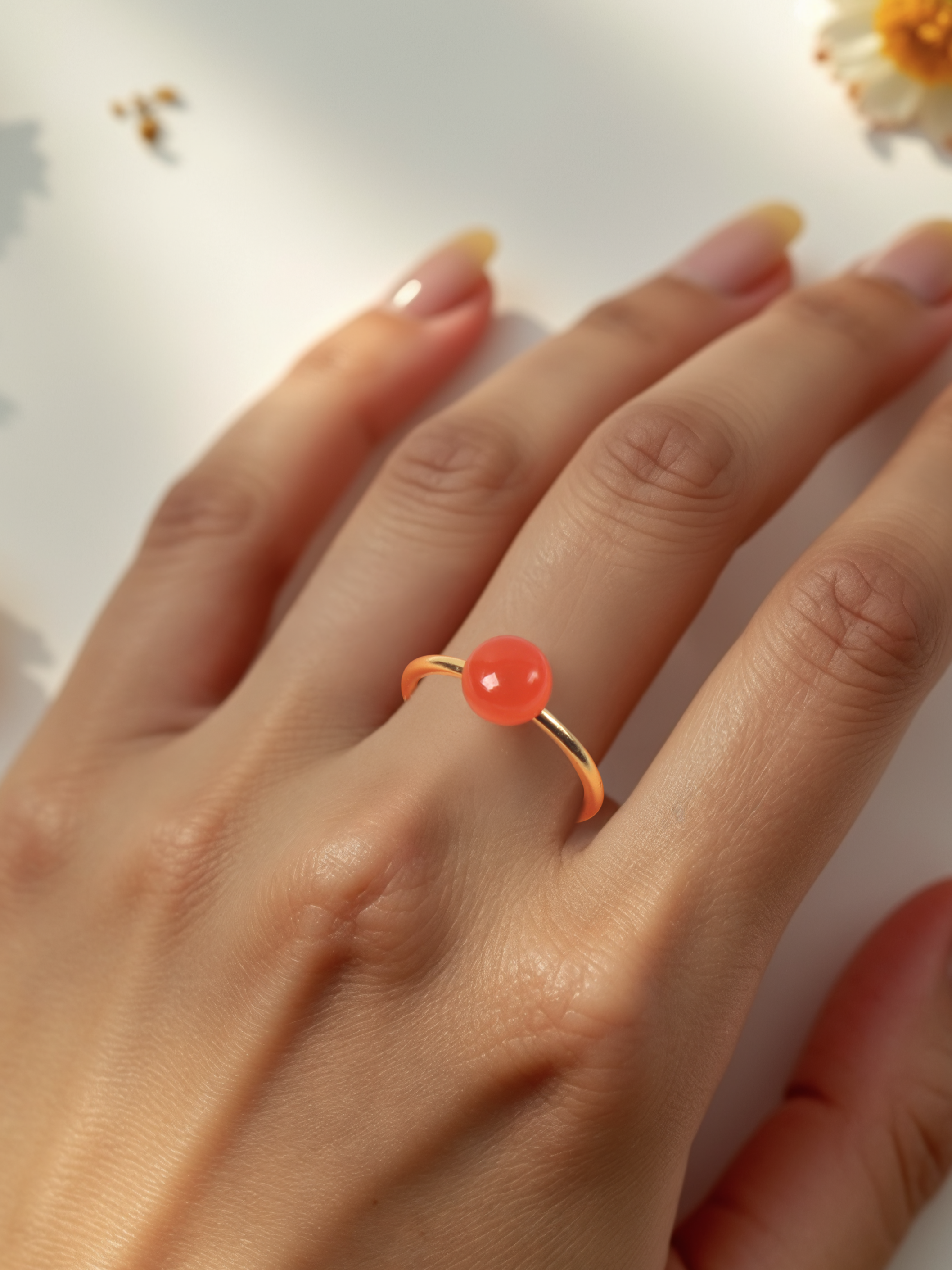 bhumi - Carnelian Mood Ring