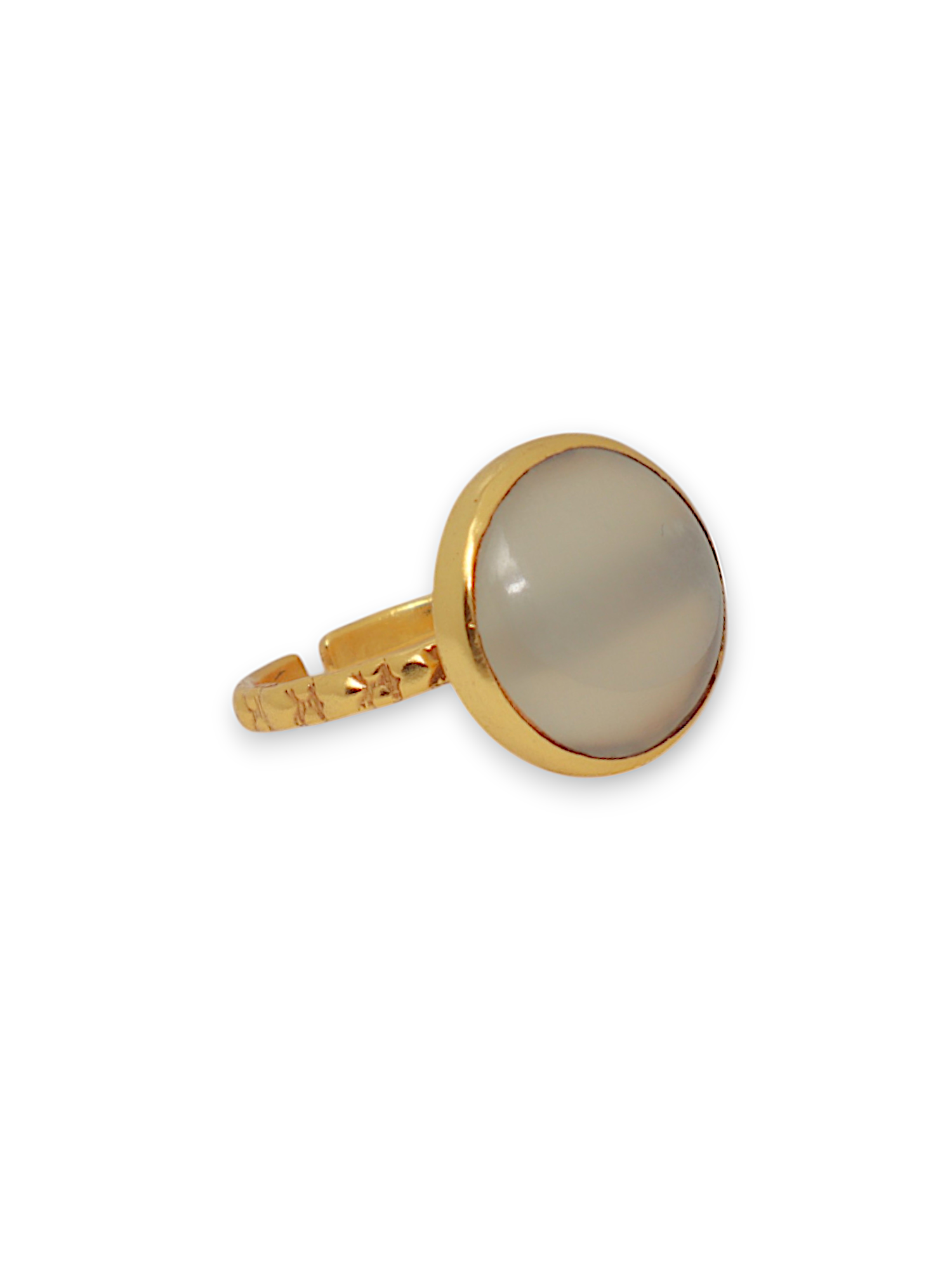 surya - White Moonstone Sun Ring
