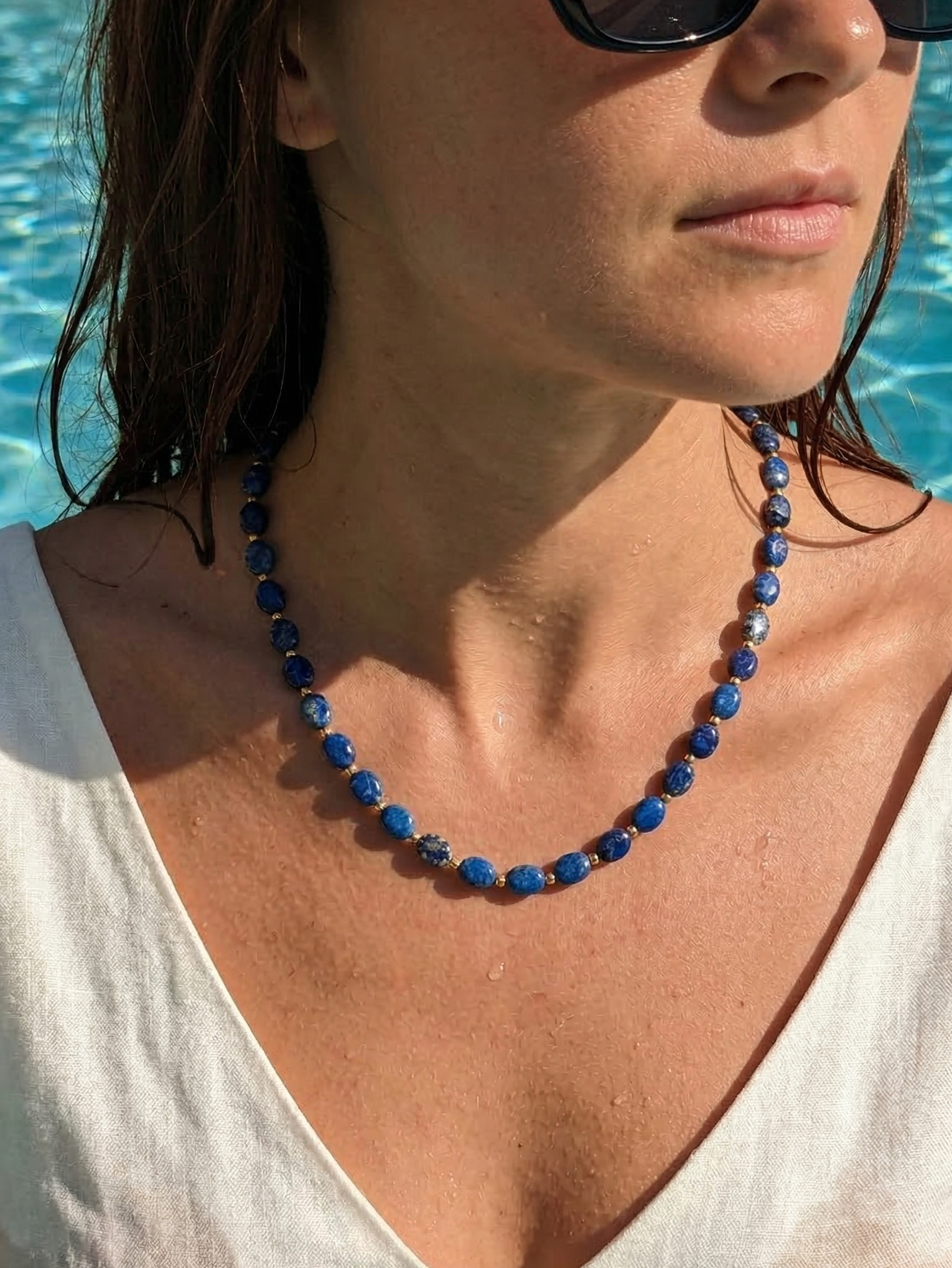 kirat - Lapis Lazuli Oval Choker