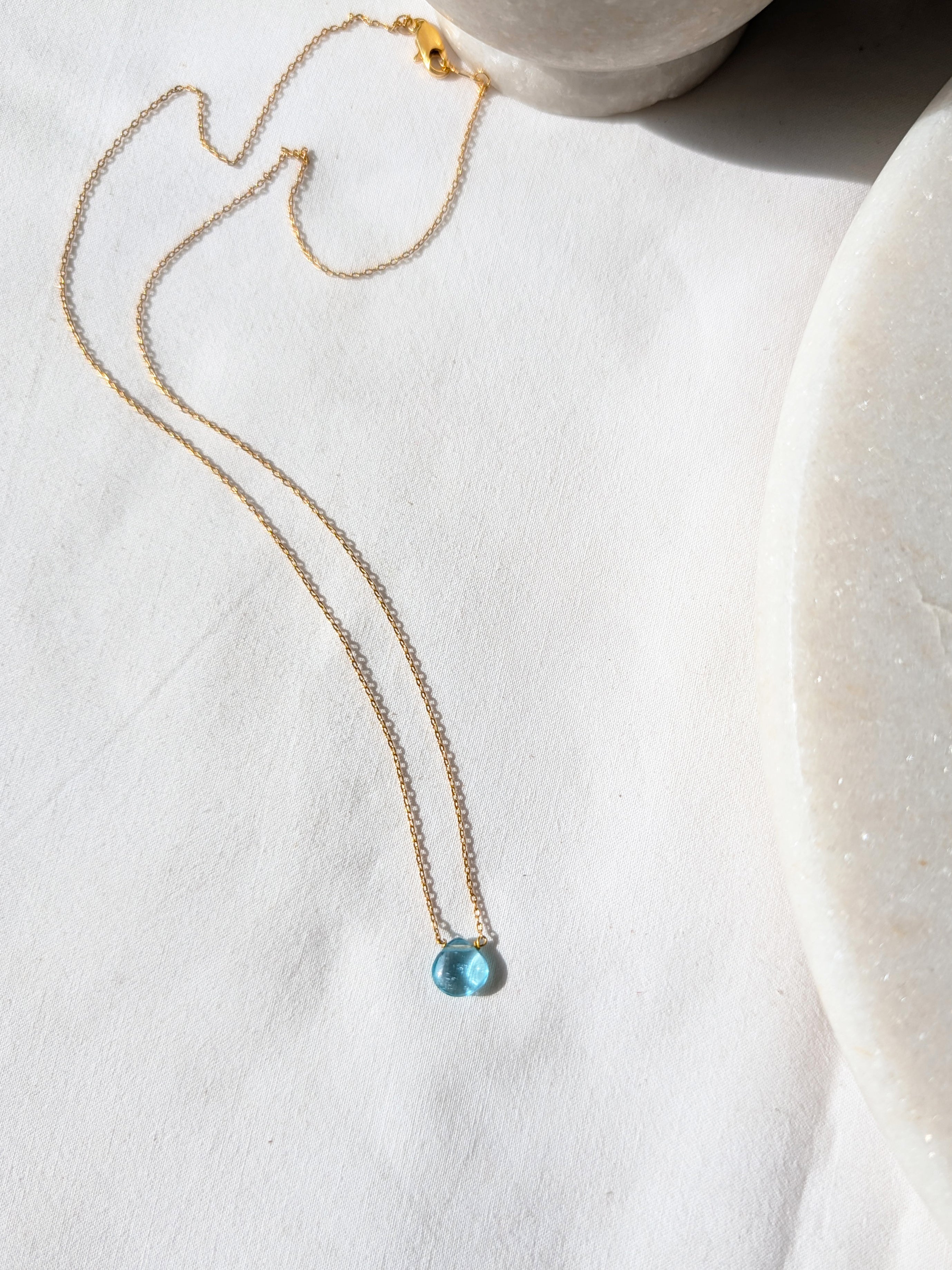 sete - Apatite Heart Shaped Drop Pendant