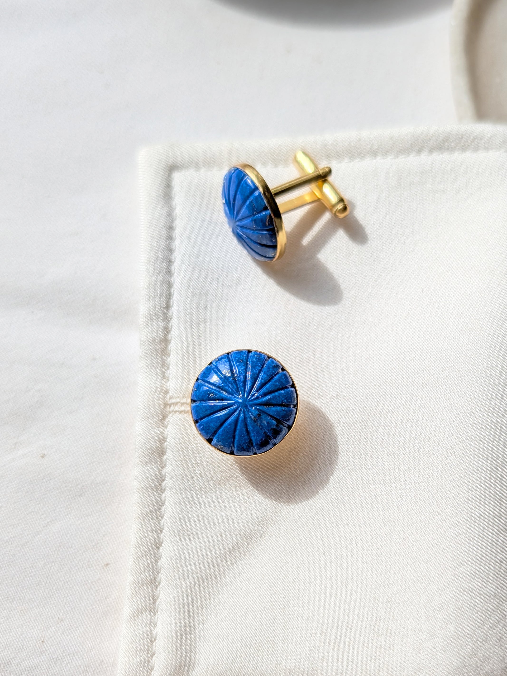 narura - Lapis Lazuli Melon Cufflinks