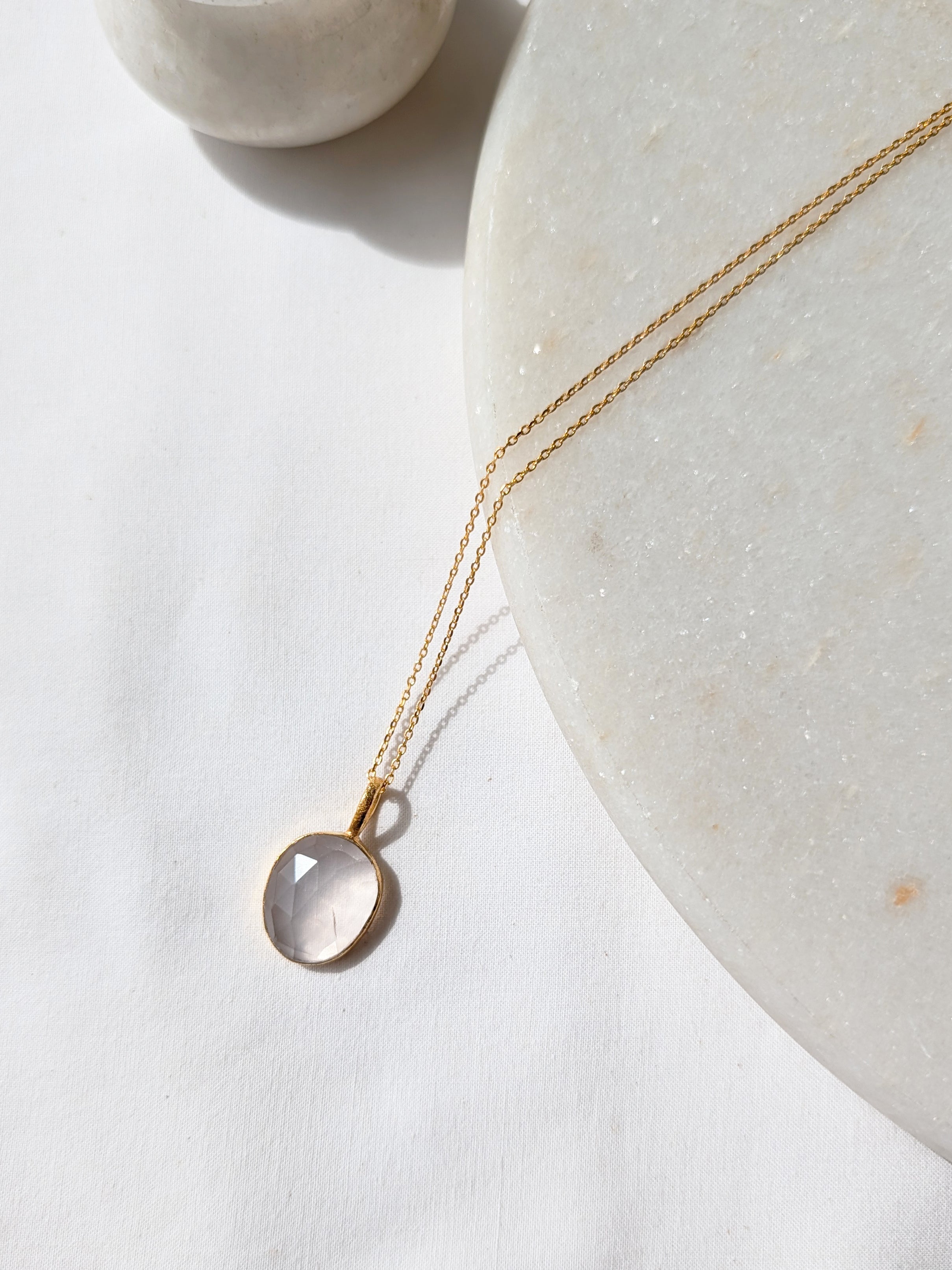 abhya - Rose Quartz Soul Pendant