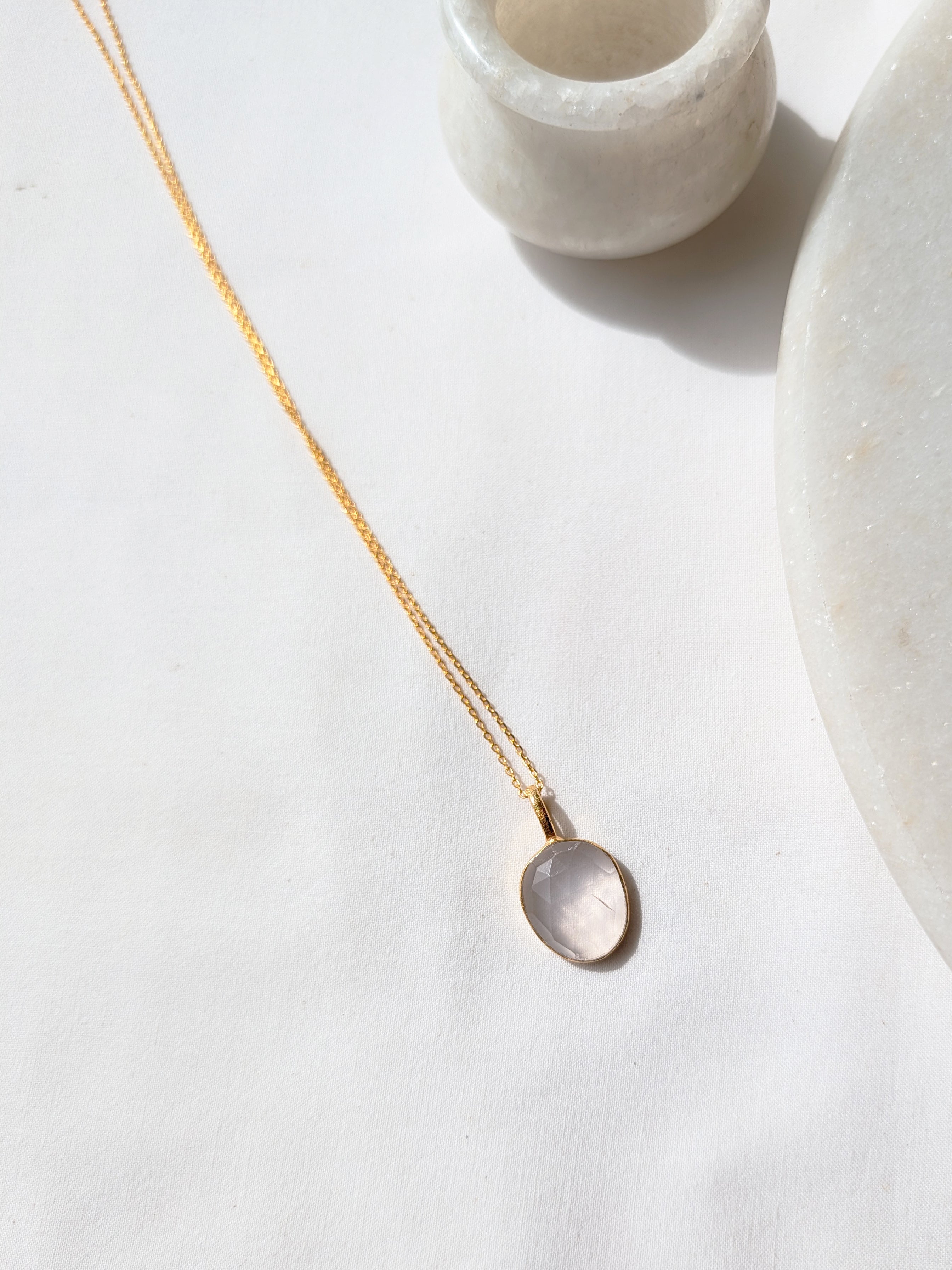 abhya - Rose Quartz Soul Pendant
