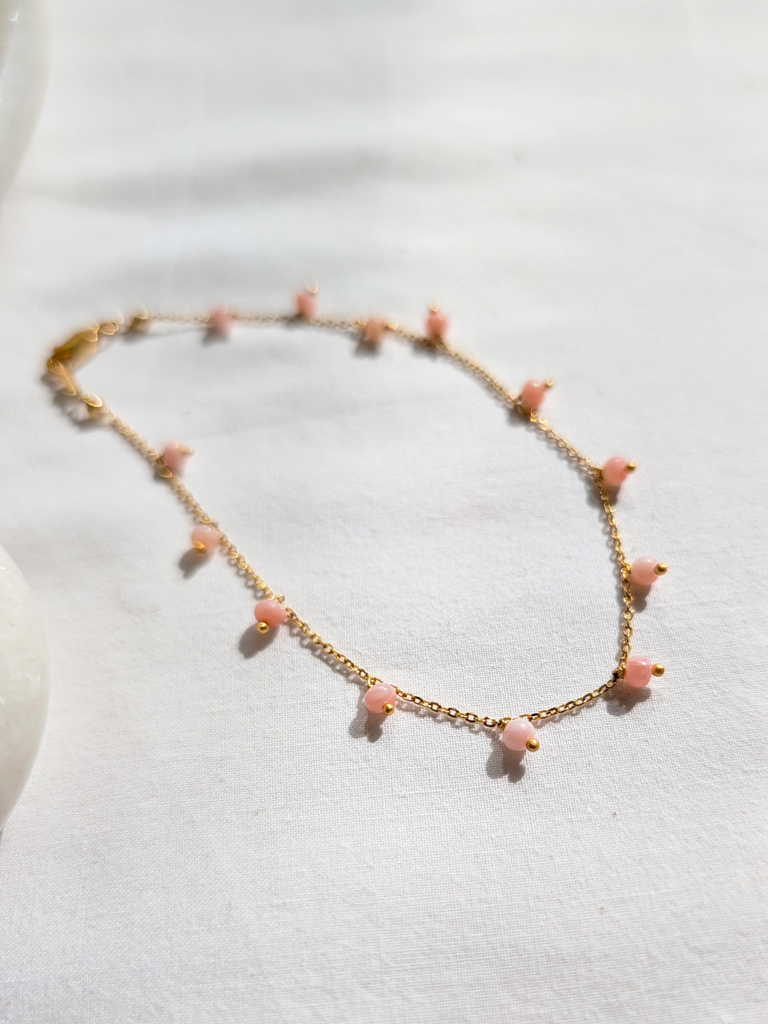 apita - Pink Opal Baati Drop Anklet