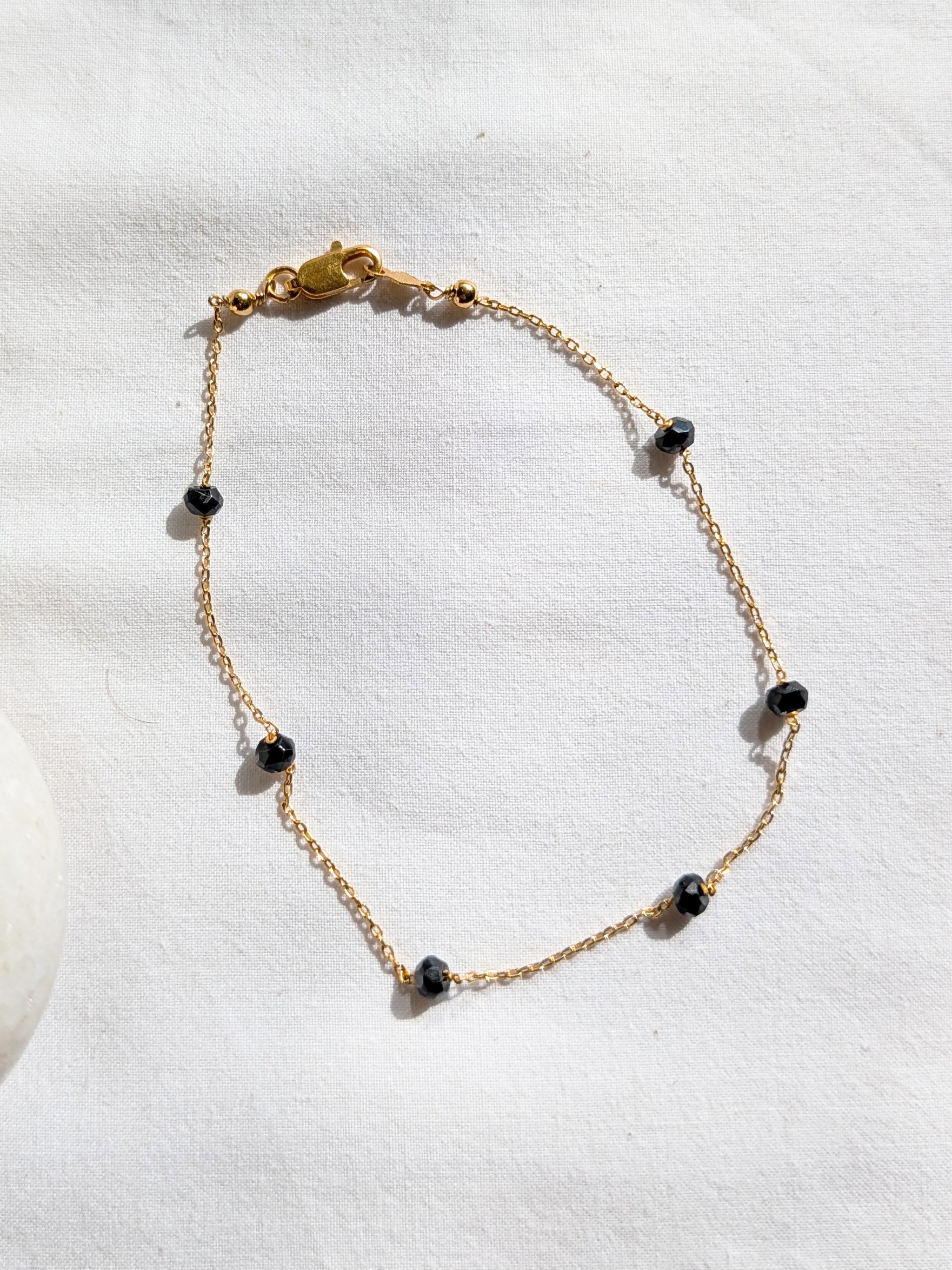 bhava - Black Spinel Baati Anklet