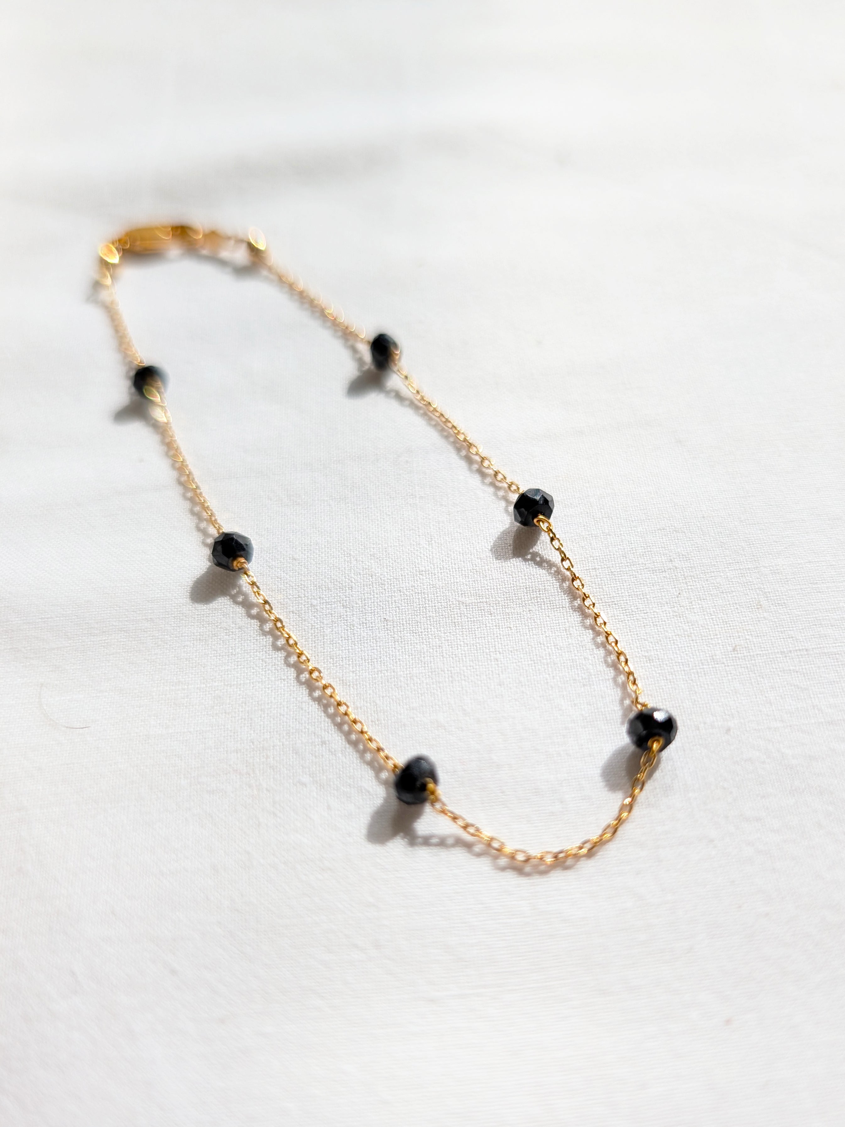 bhava - Black Spinel Baati Anklet