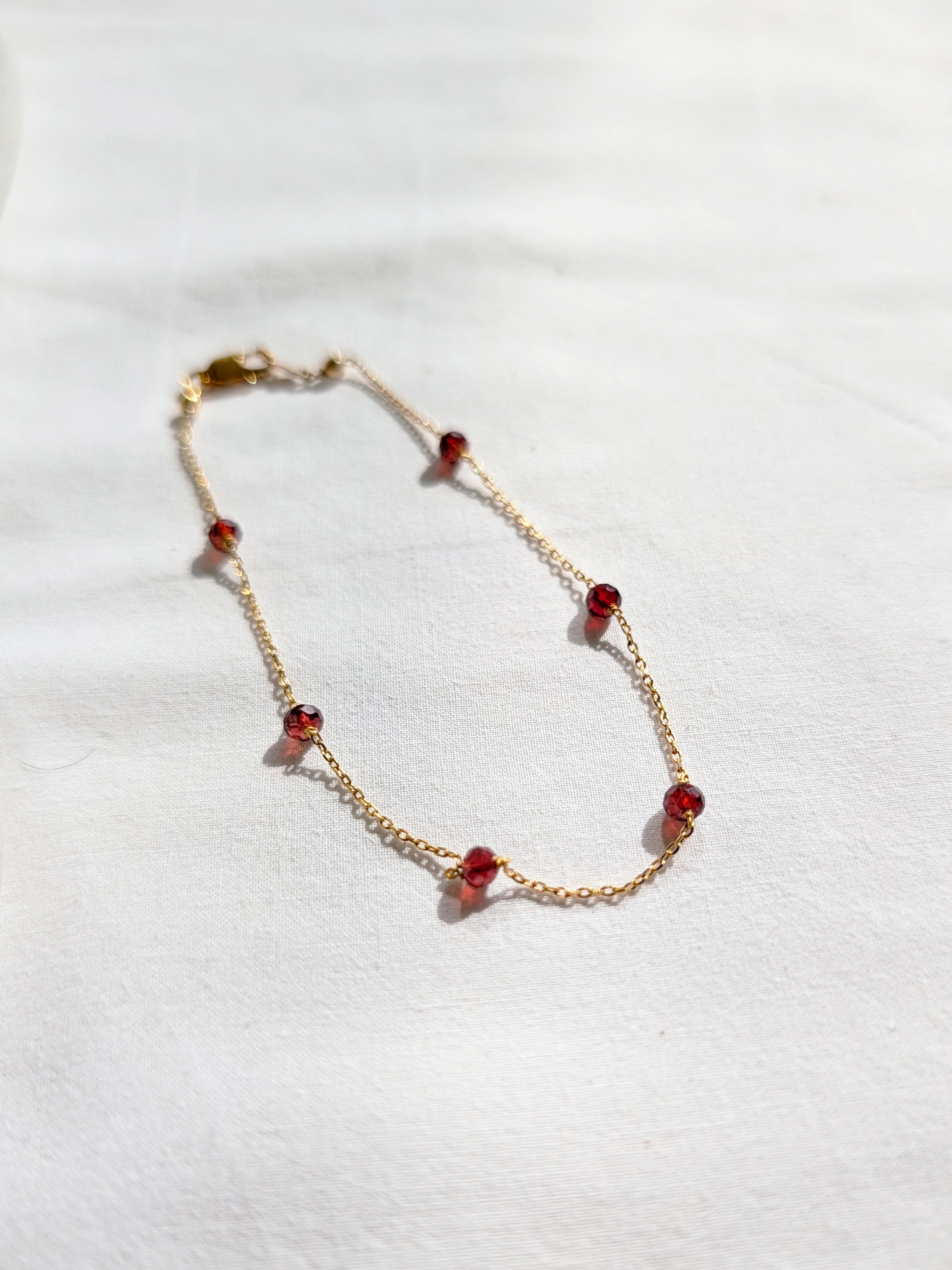 bhava - Garnet Baati Anklet