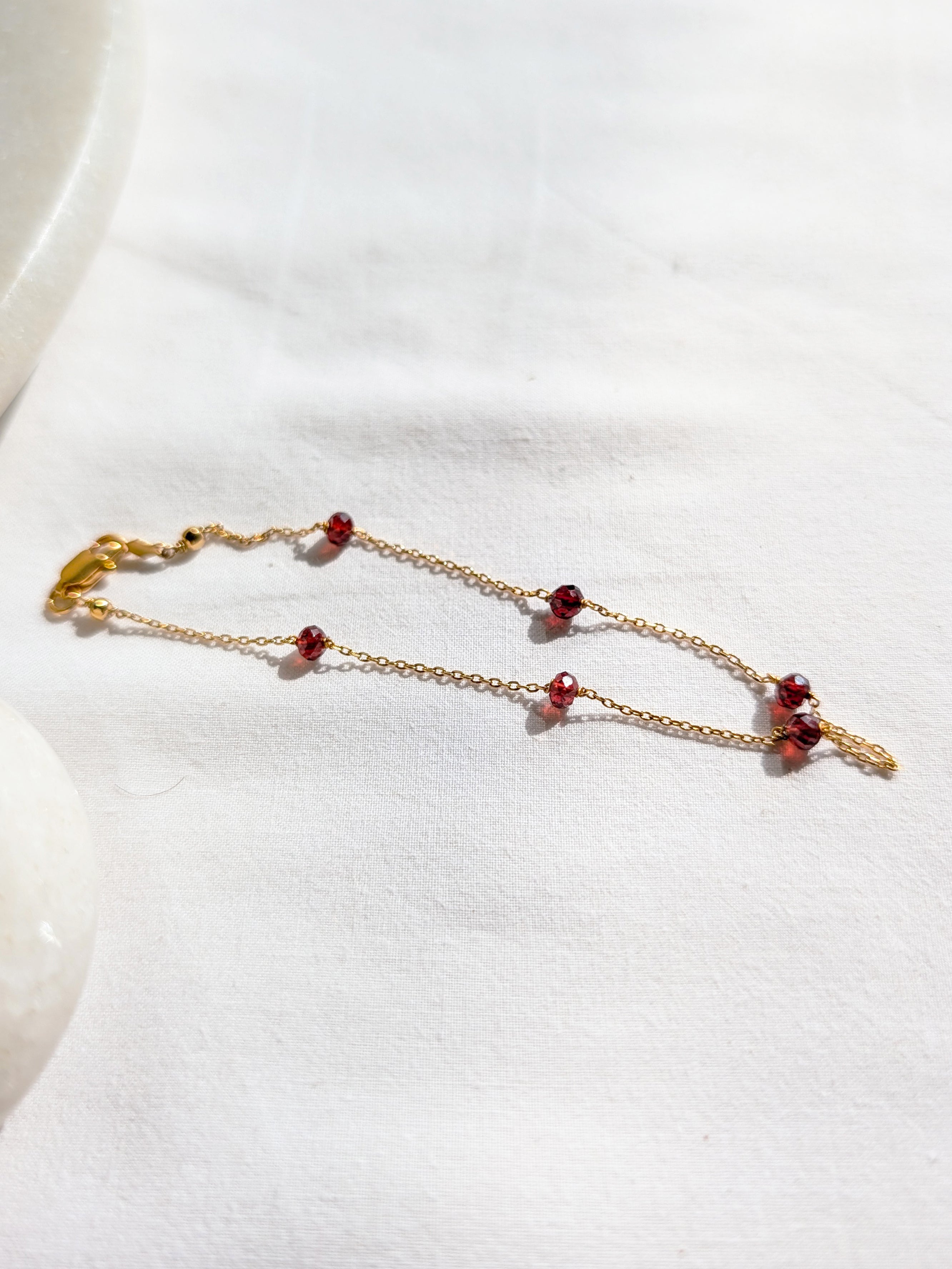 bhava - Garnet Baati Anklet