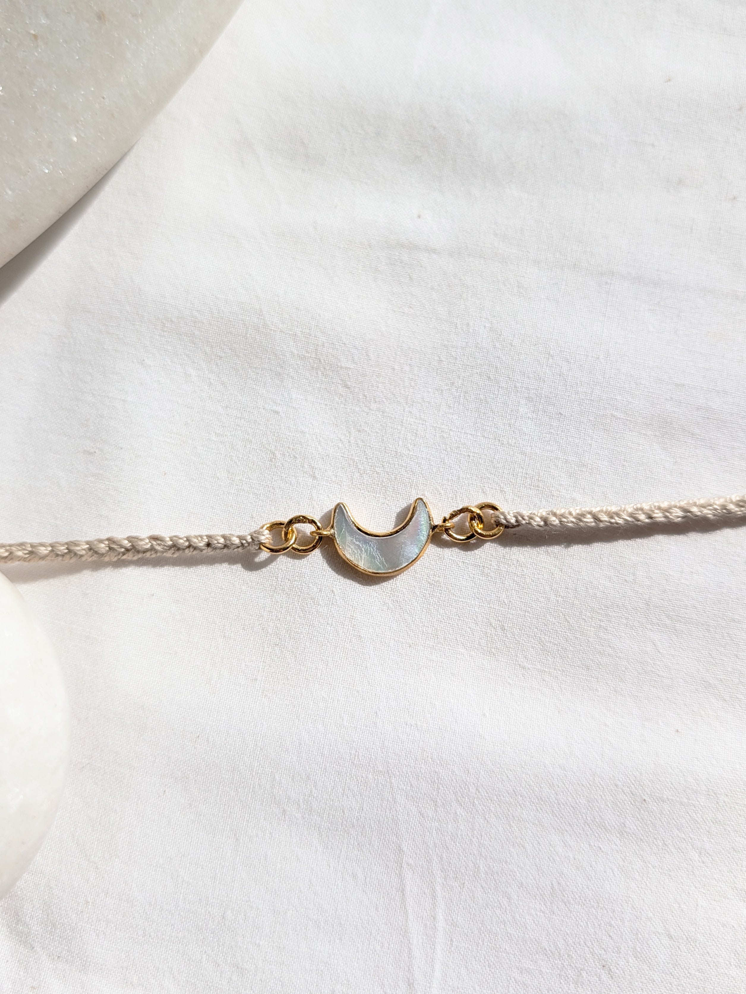 asraya - Mother of Pearl Luna Charm Rakhi