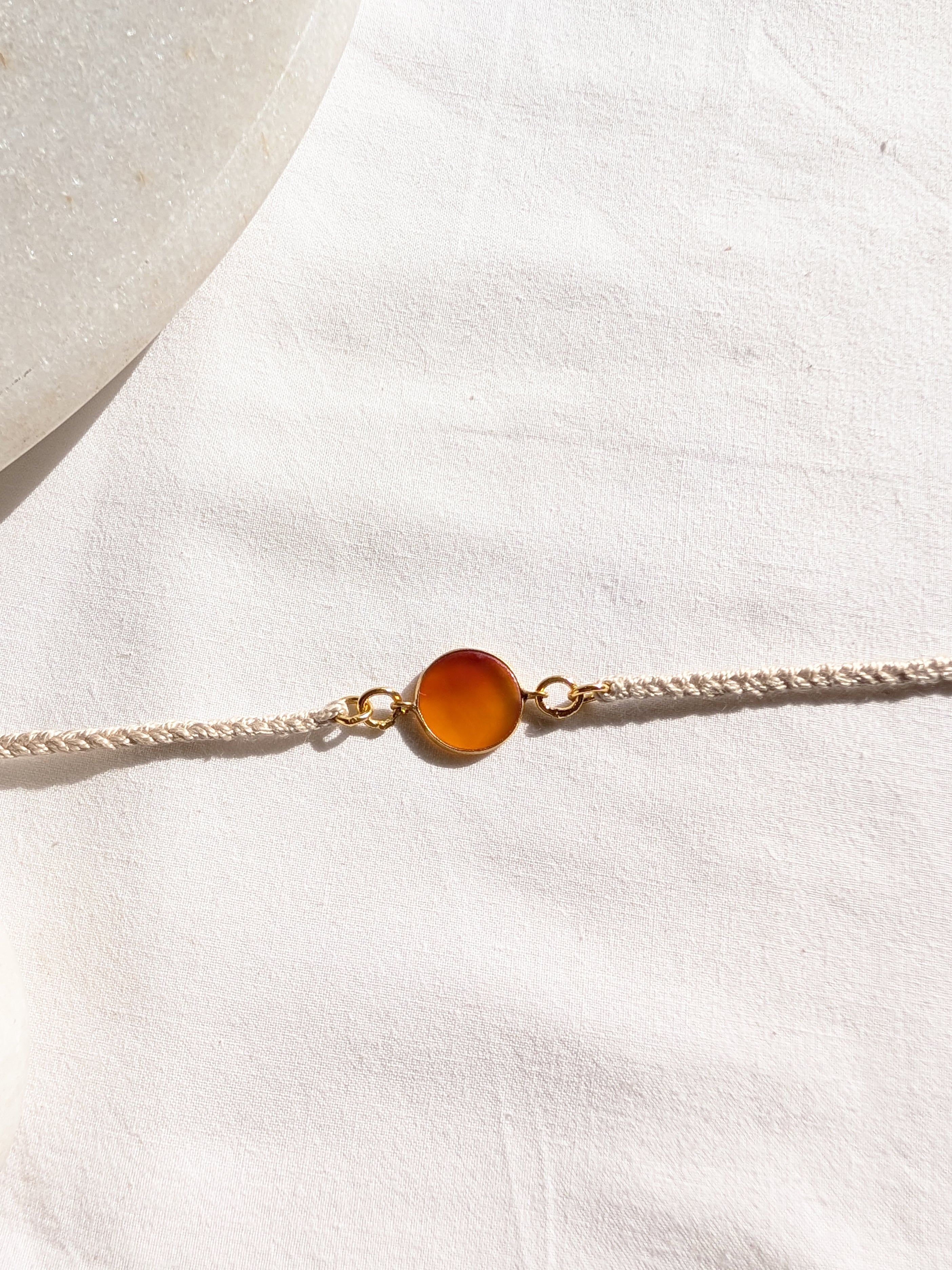 matsya - Carnelian Round Charm Rakhi
