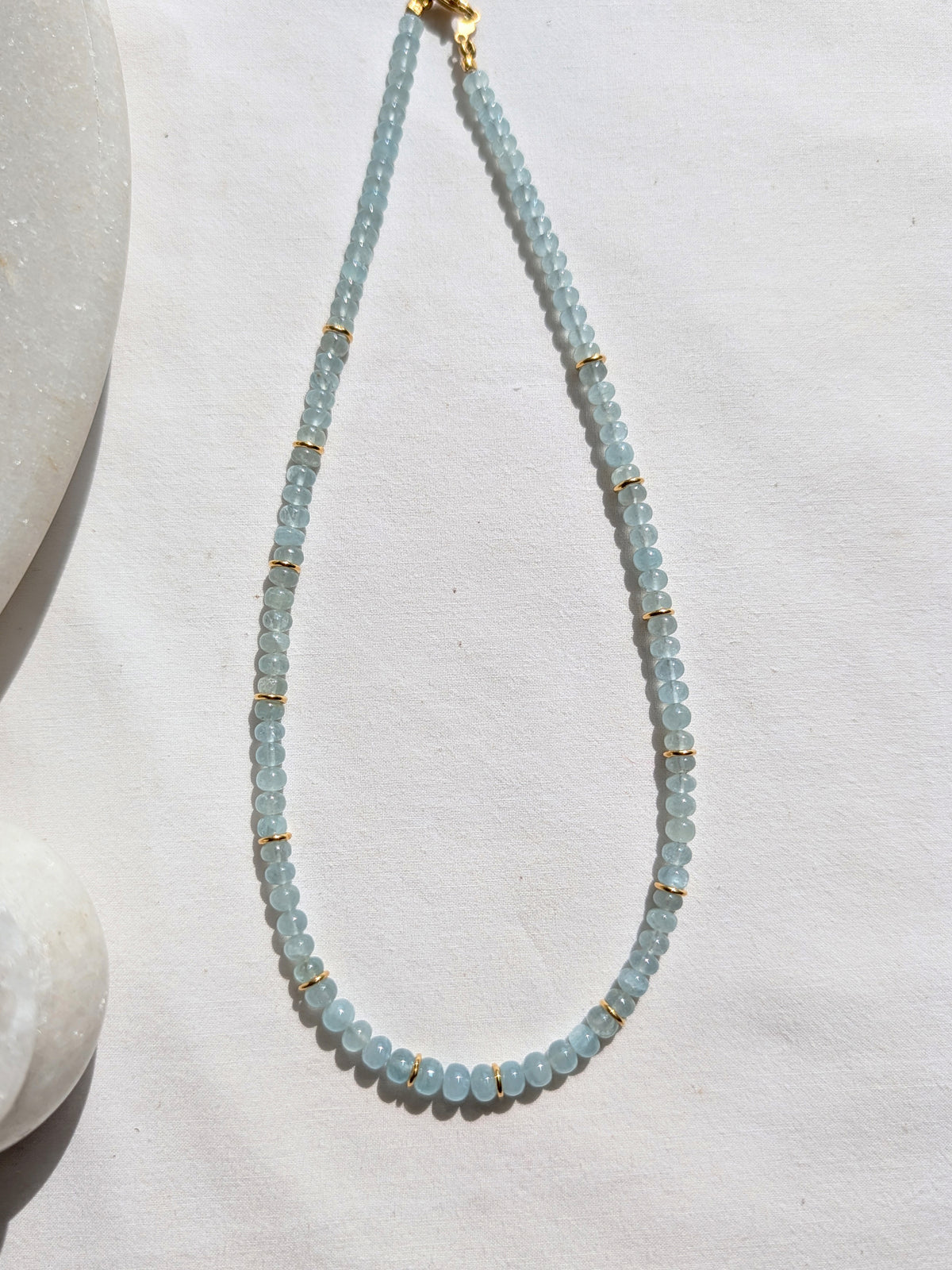 jara - Aquamarine Baati Strand Necklace