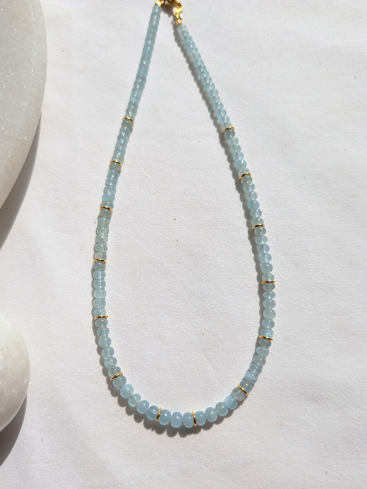 jara - Aquamarine Baati Strand Necklace