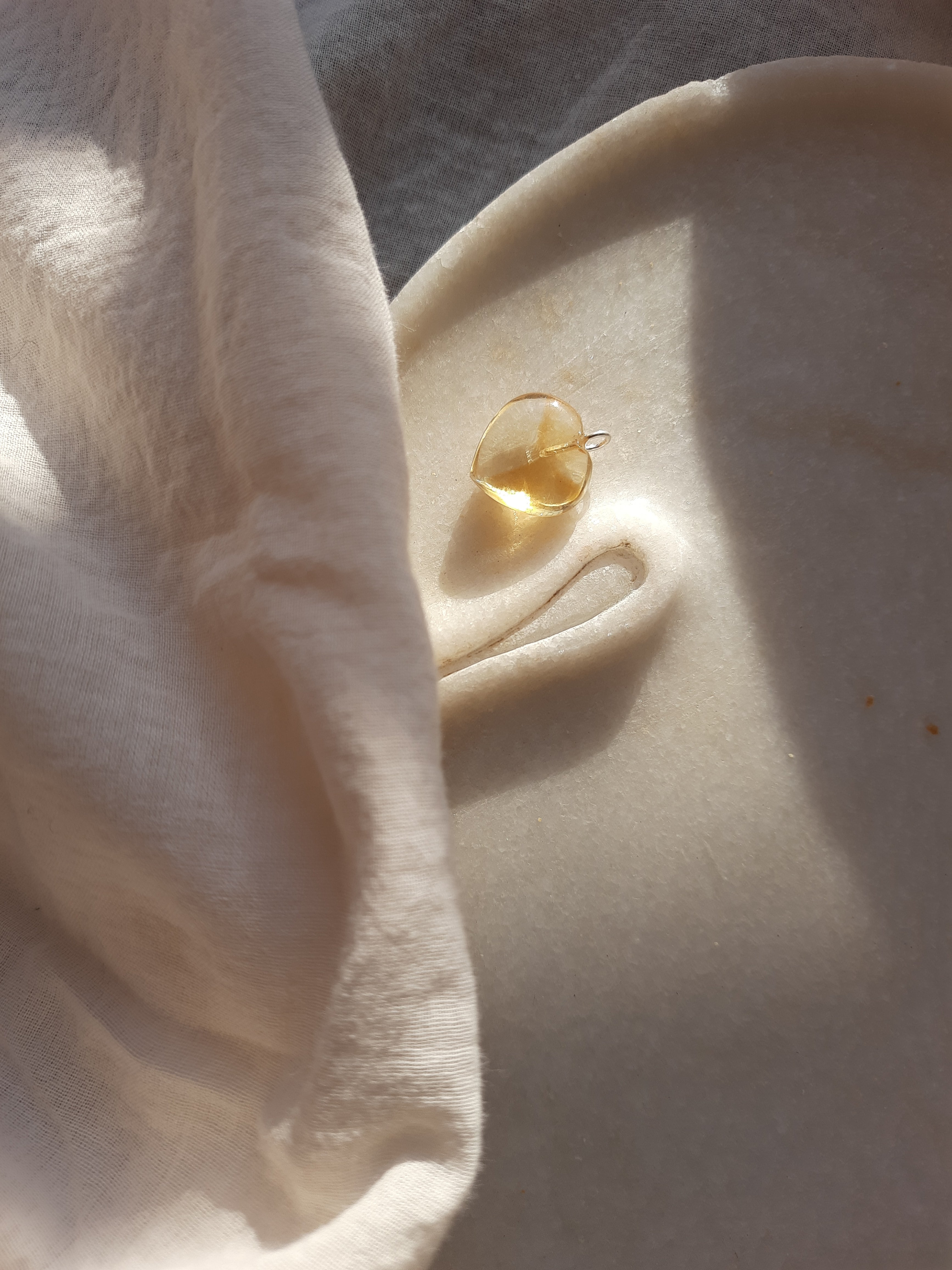 adya - Citrine Heart Pendant