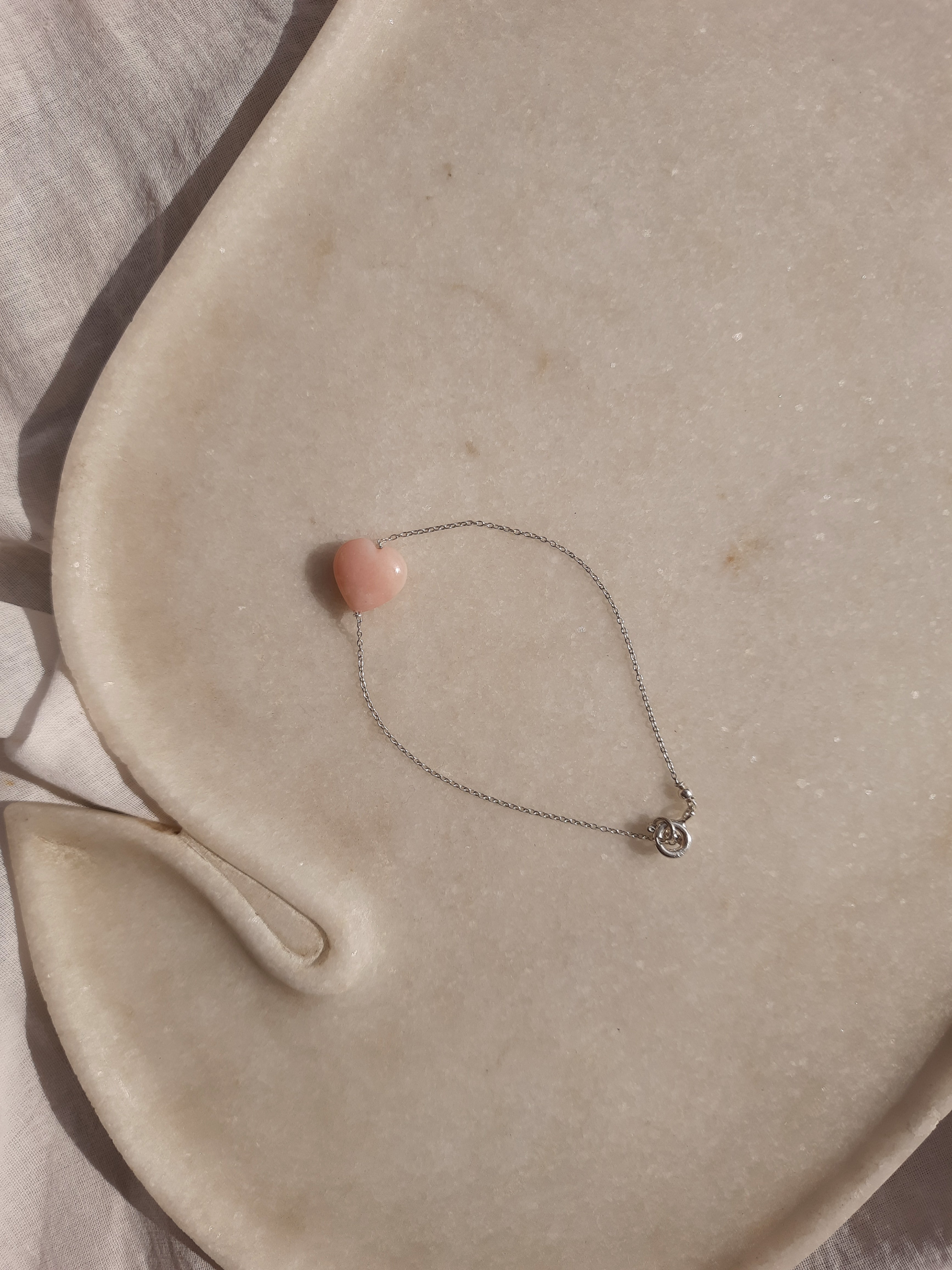 kauri - Pink Opal Heart Bracelet