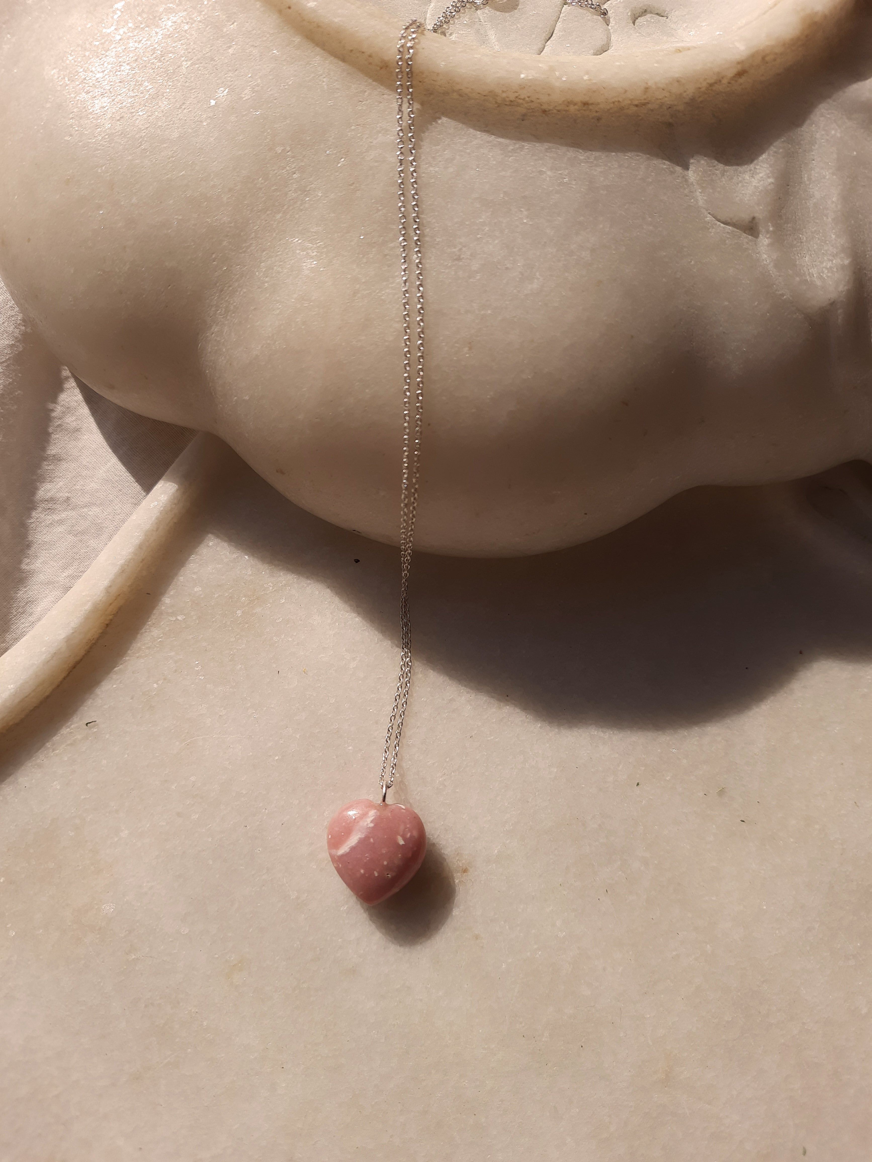 rosa - Pink Opal Heart Pendant