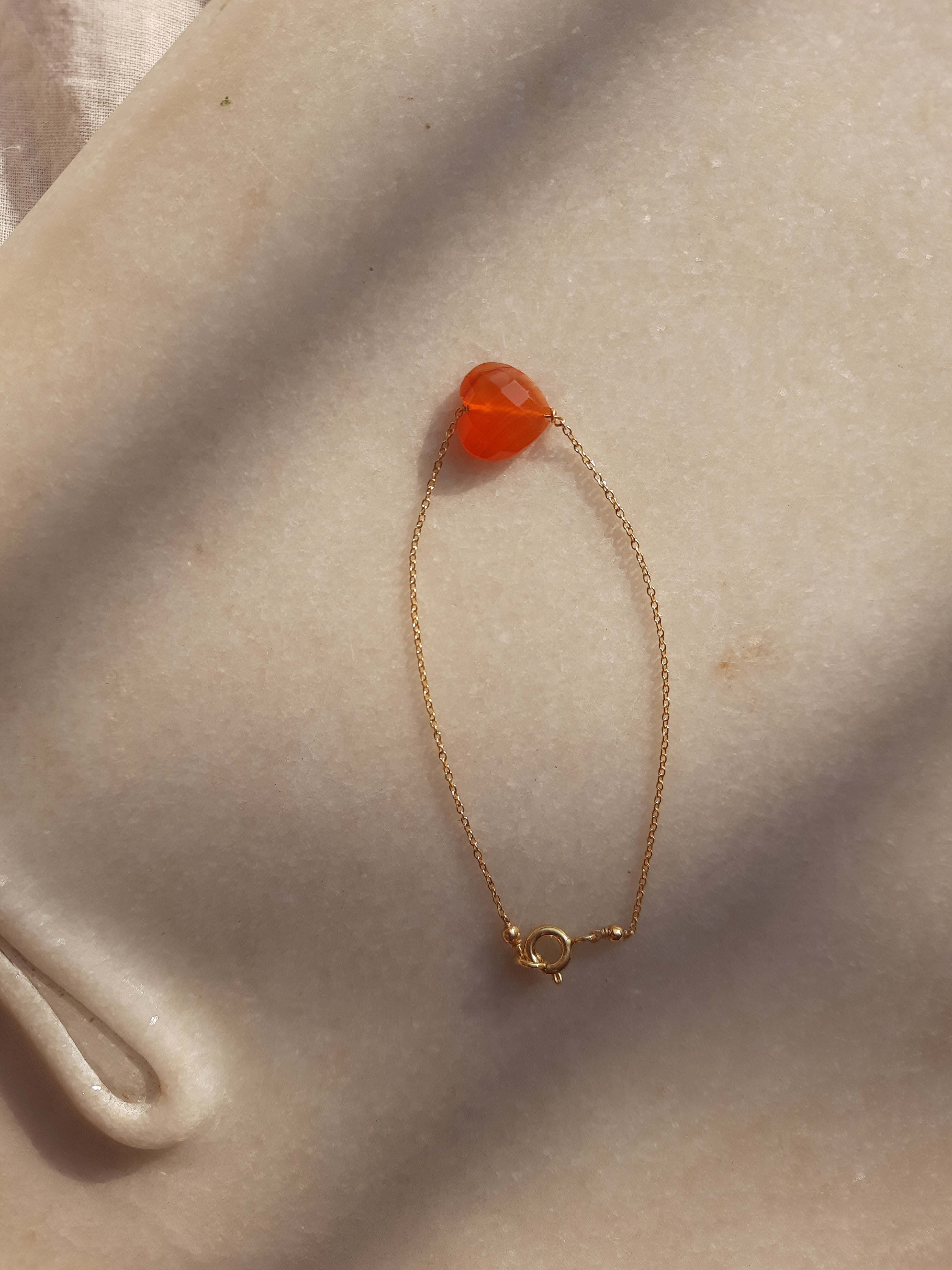 amsa - Carnelian Heart Bracelet