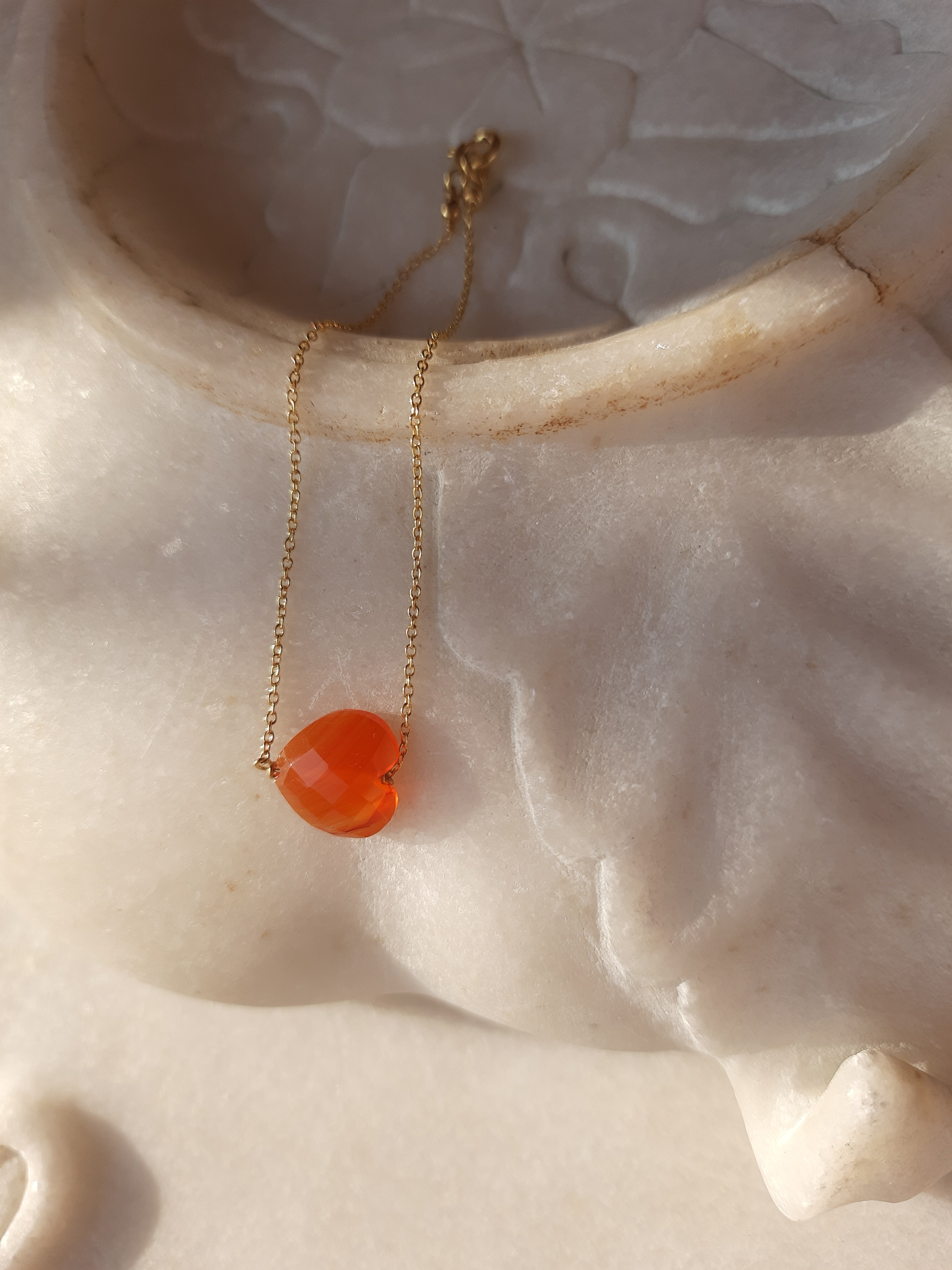 amsa - Carnelian Heart Bracelet