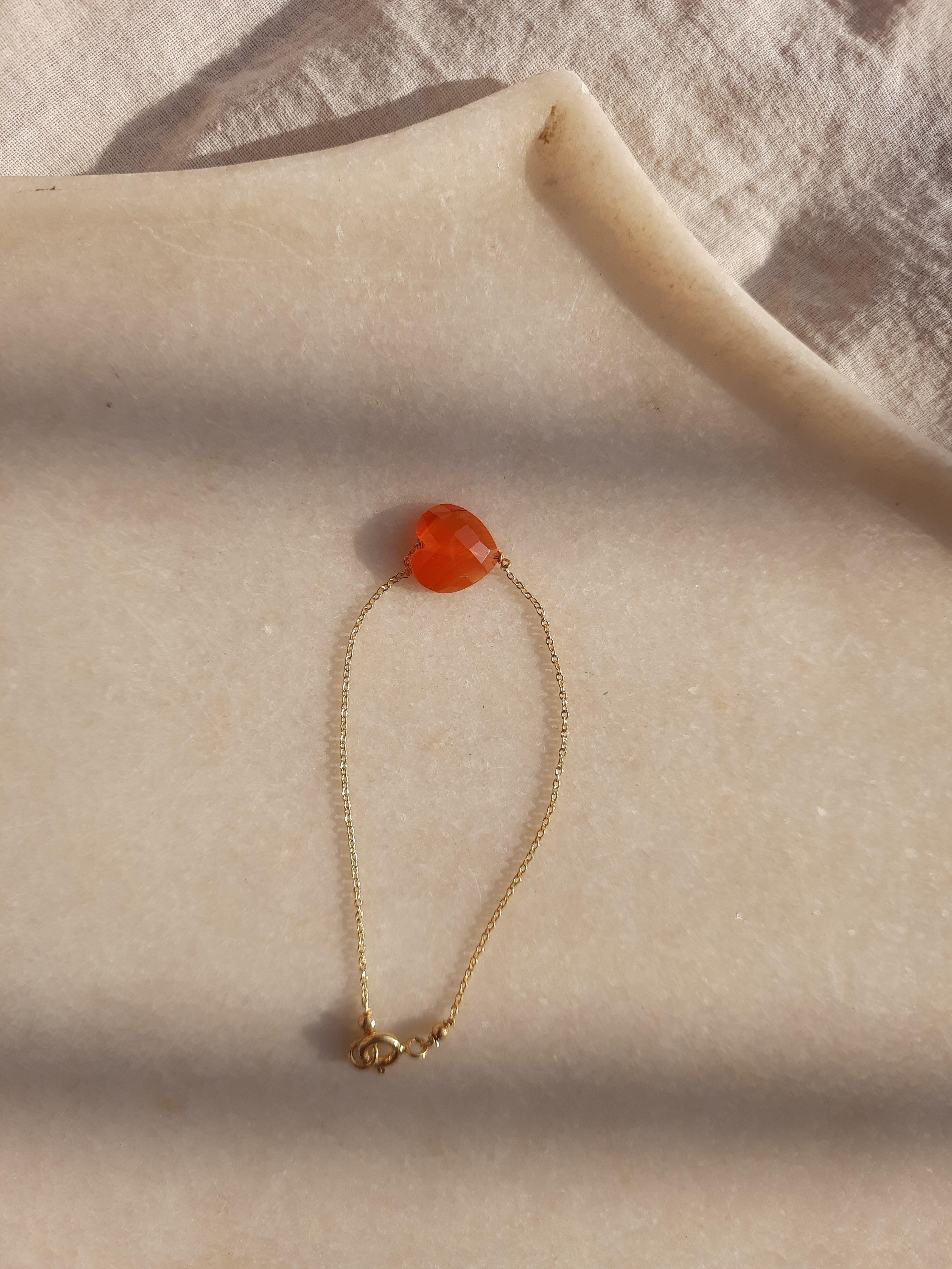 amsa - Carnelian Heart Bracelet