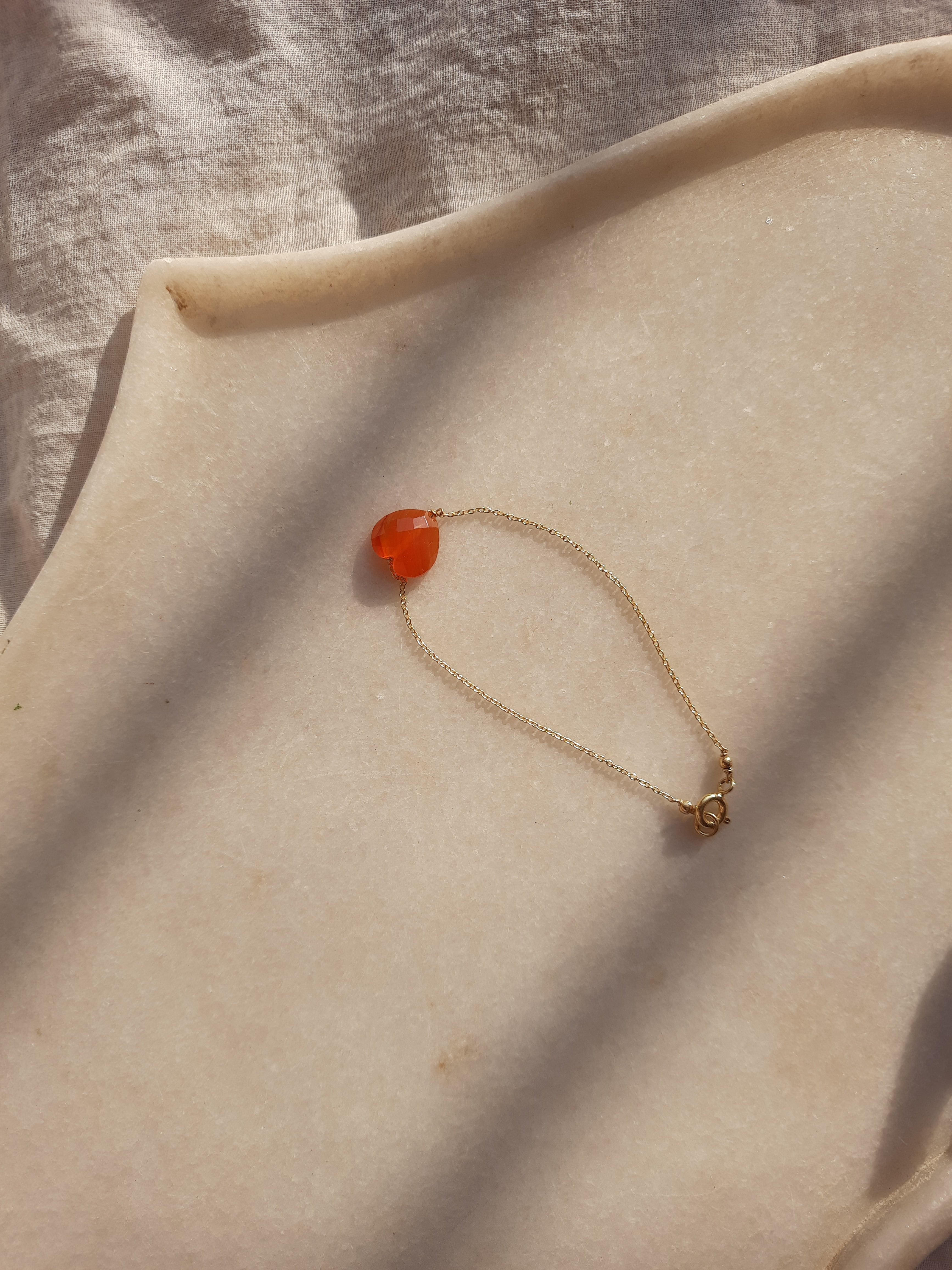 amsa - Carnelian Heart Bracelet