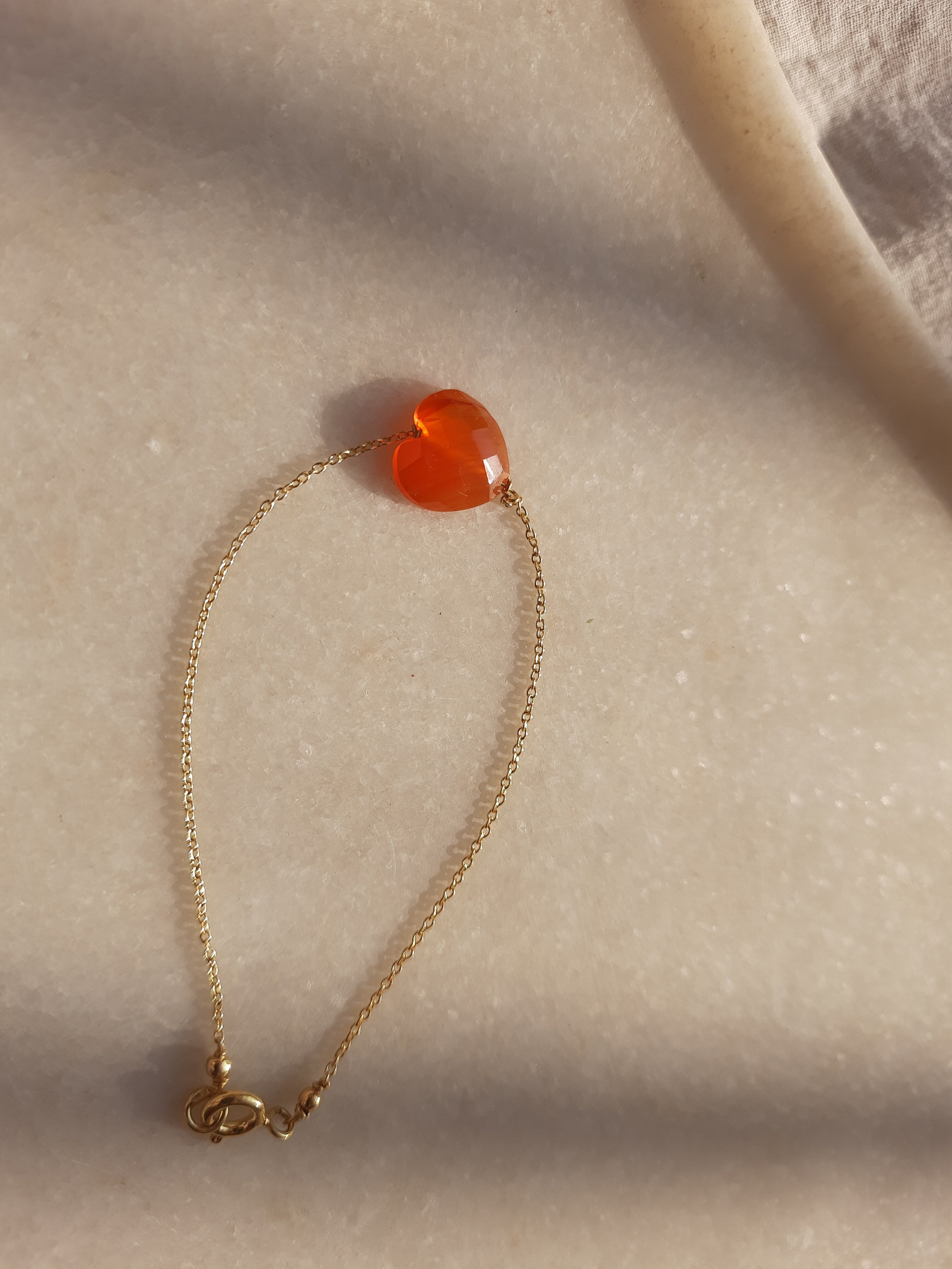 amsa - Carnelian Heart Bracelet