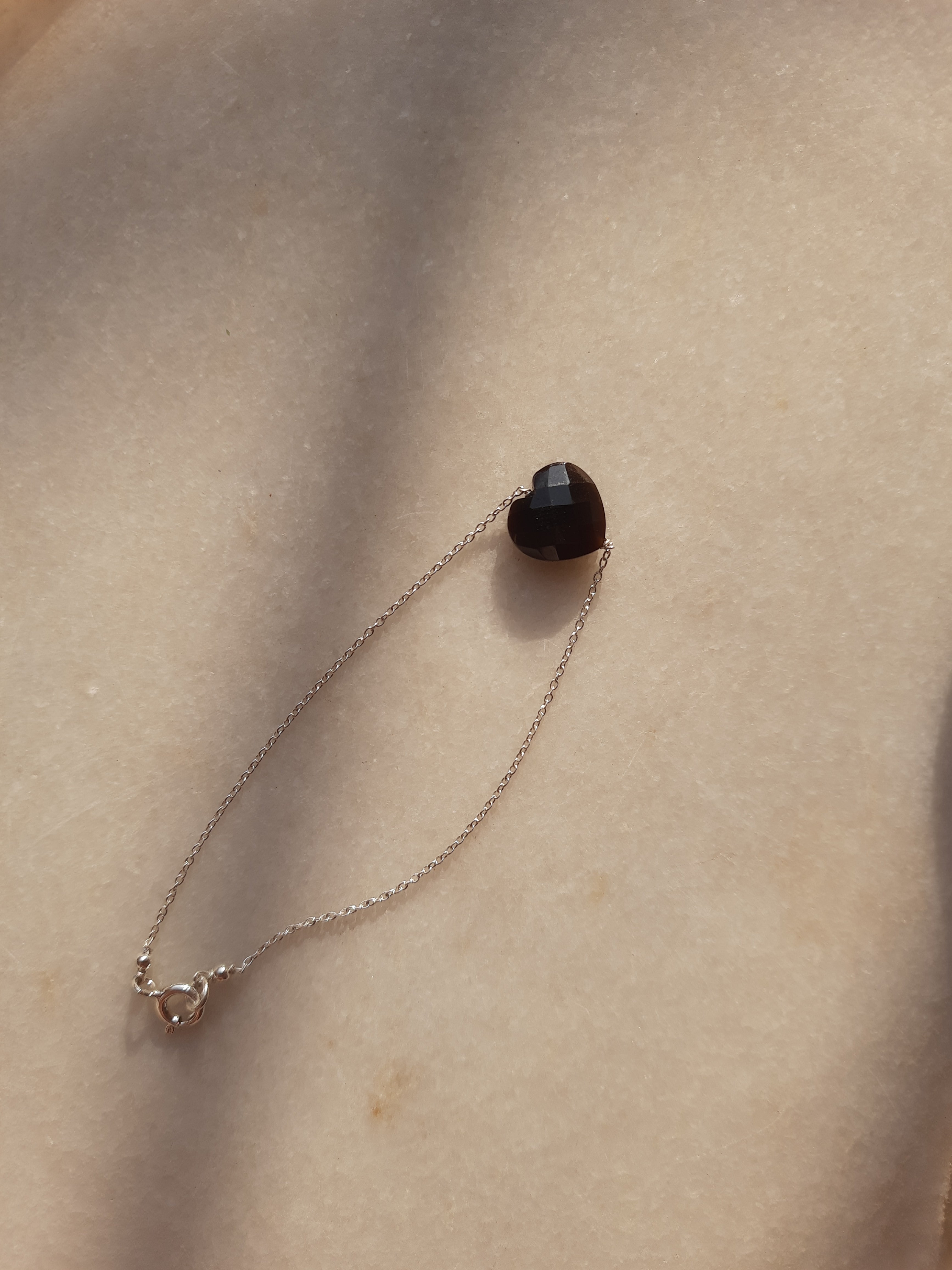 amsa - Black Onyx Heart Bracelet