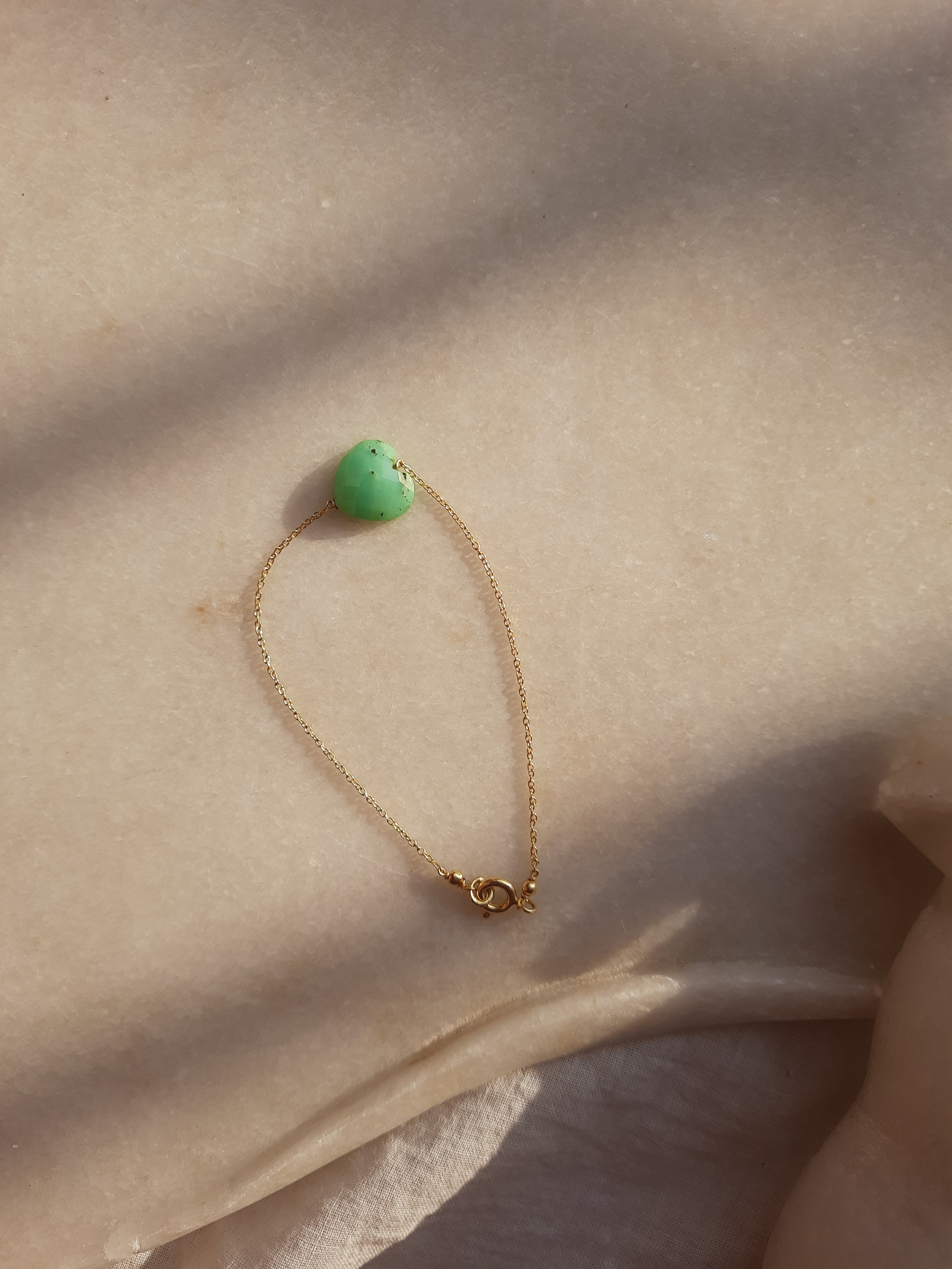 vyad - Chrysoprase Heart Bracelet