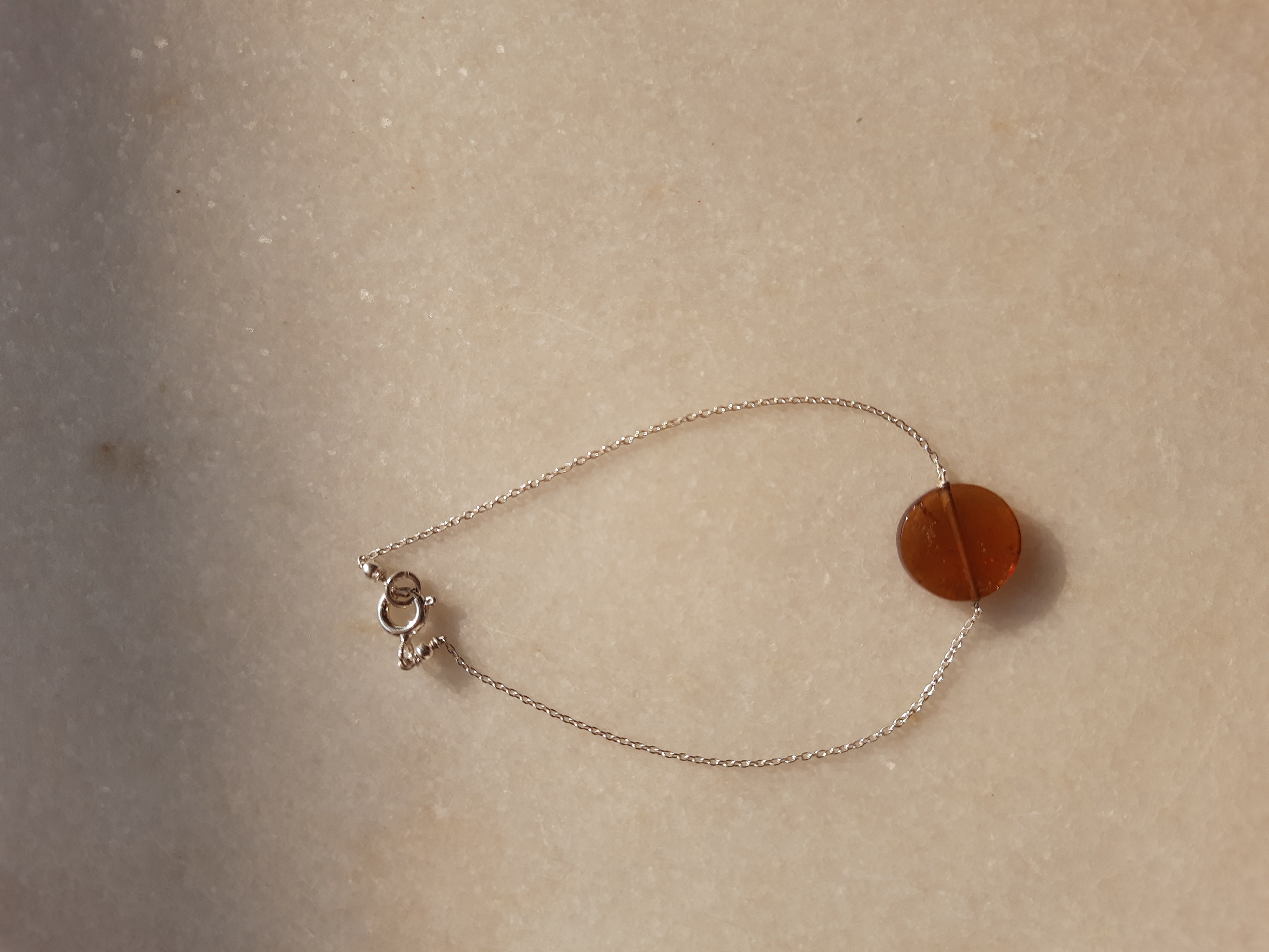matsya - Hessonite Garnet Round Bracelet