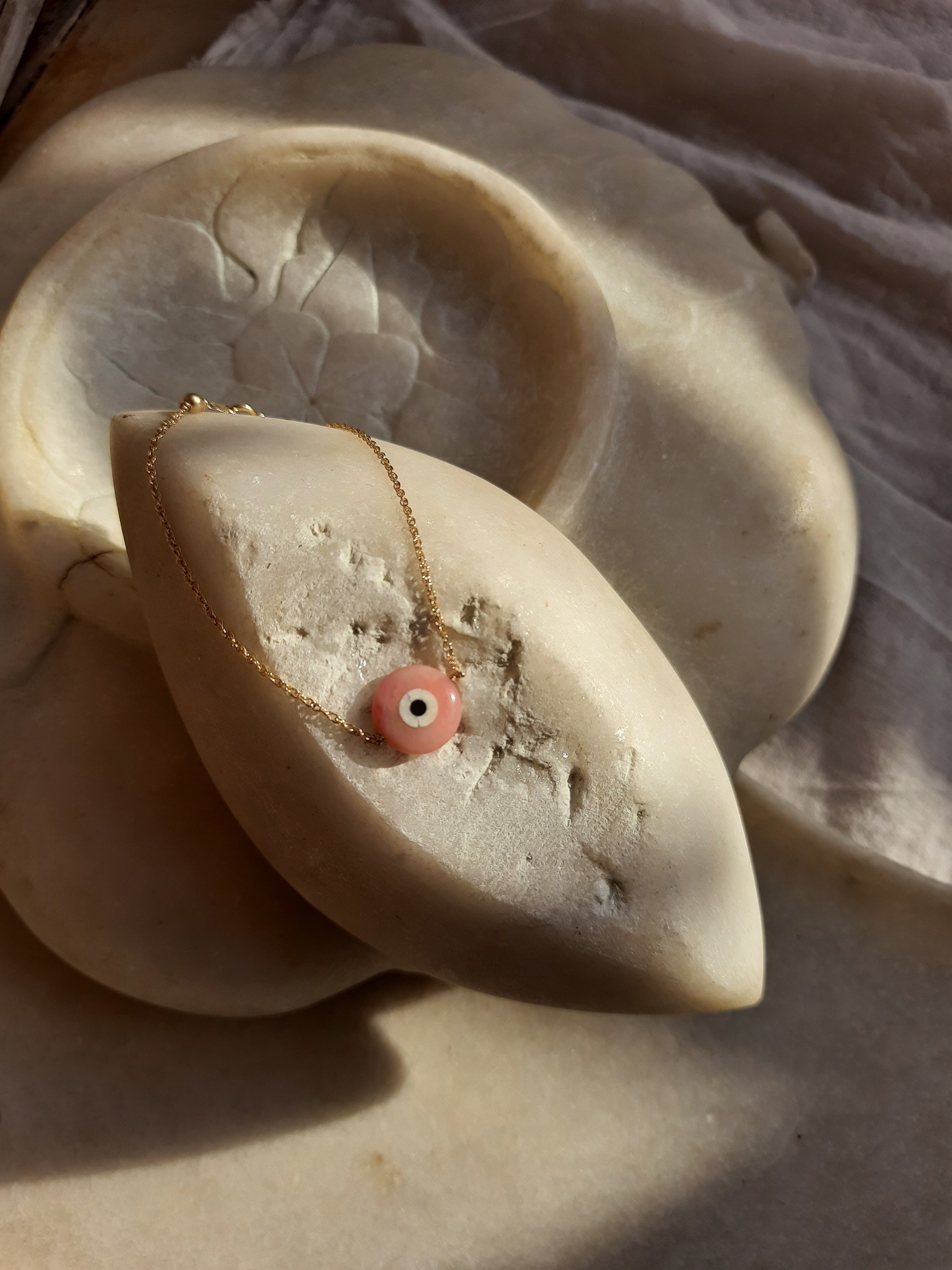 ayena - Pink Opal Evil Eye Bracelet