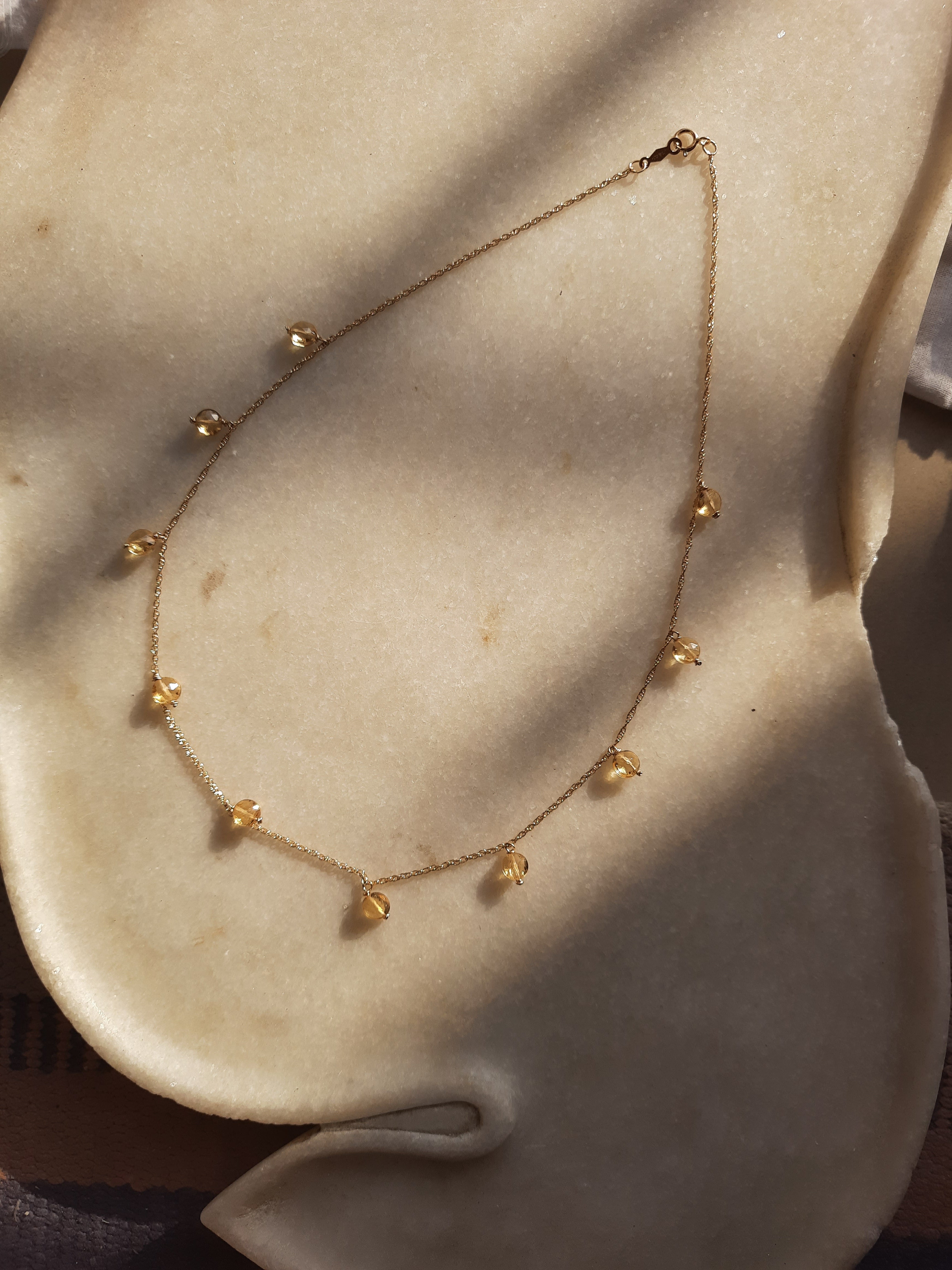 svápi - Citrine Coin Choker